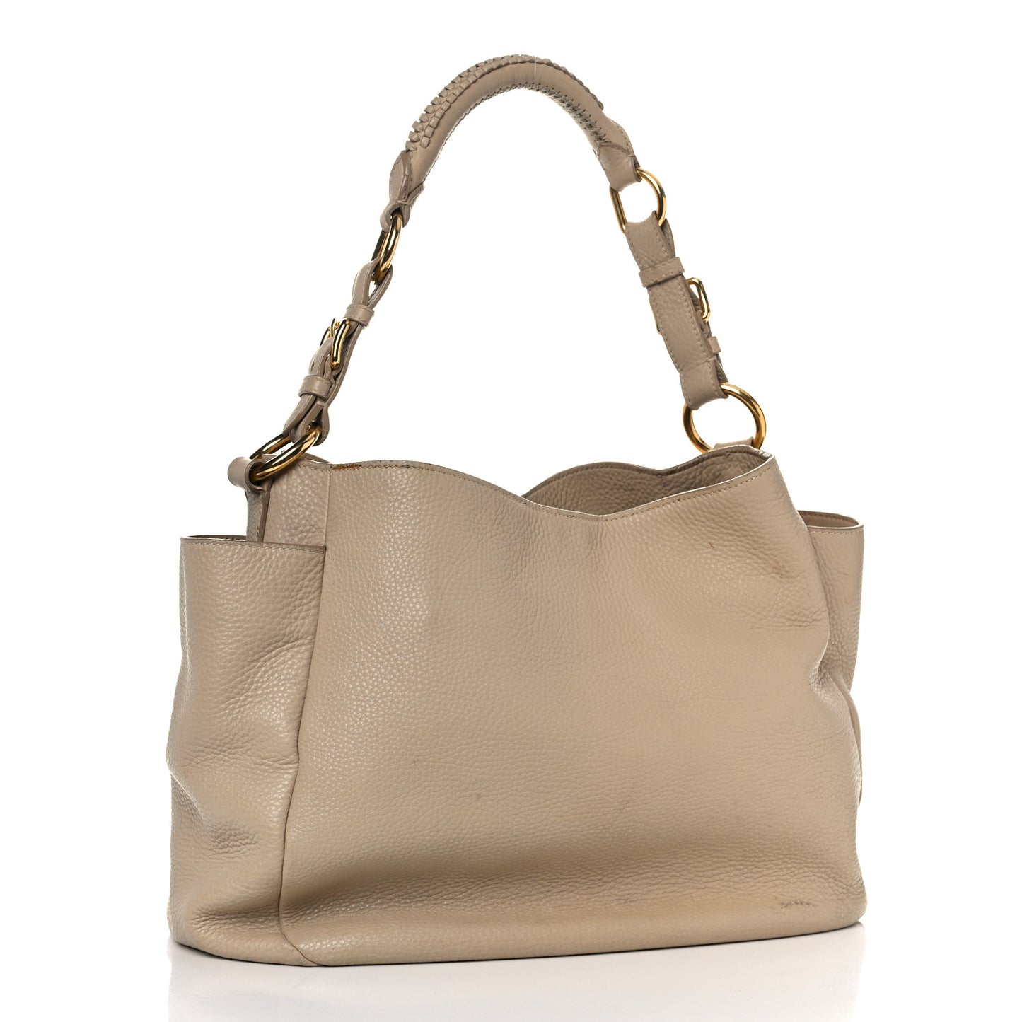 Vitello Daino Side Pocket Hobo Sabbia