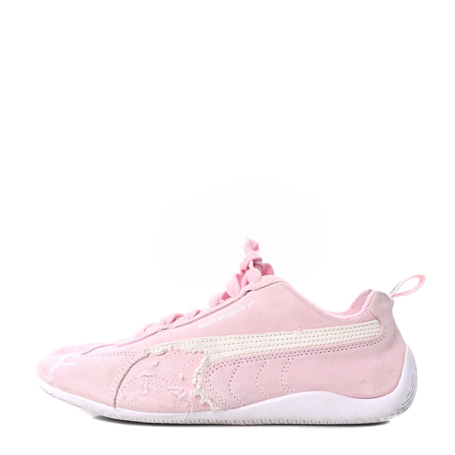 Balenciaga X PUMA Suede Distressed Mens Speedcat Sneakers 38 White 