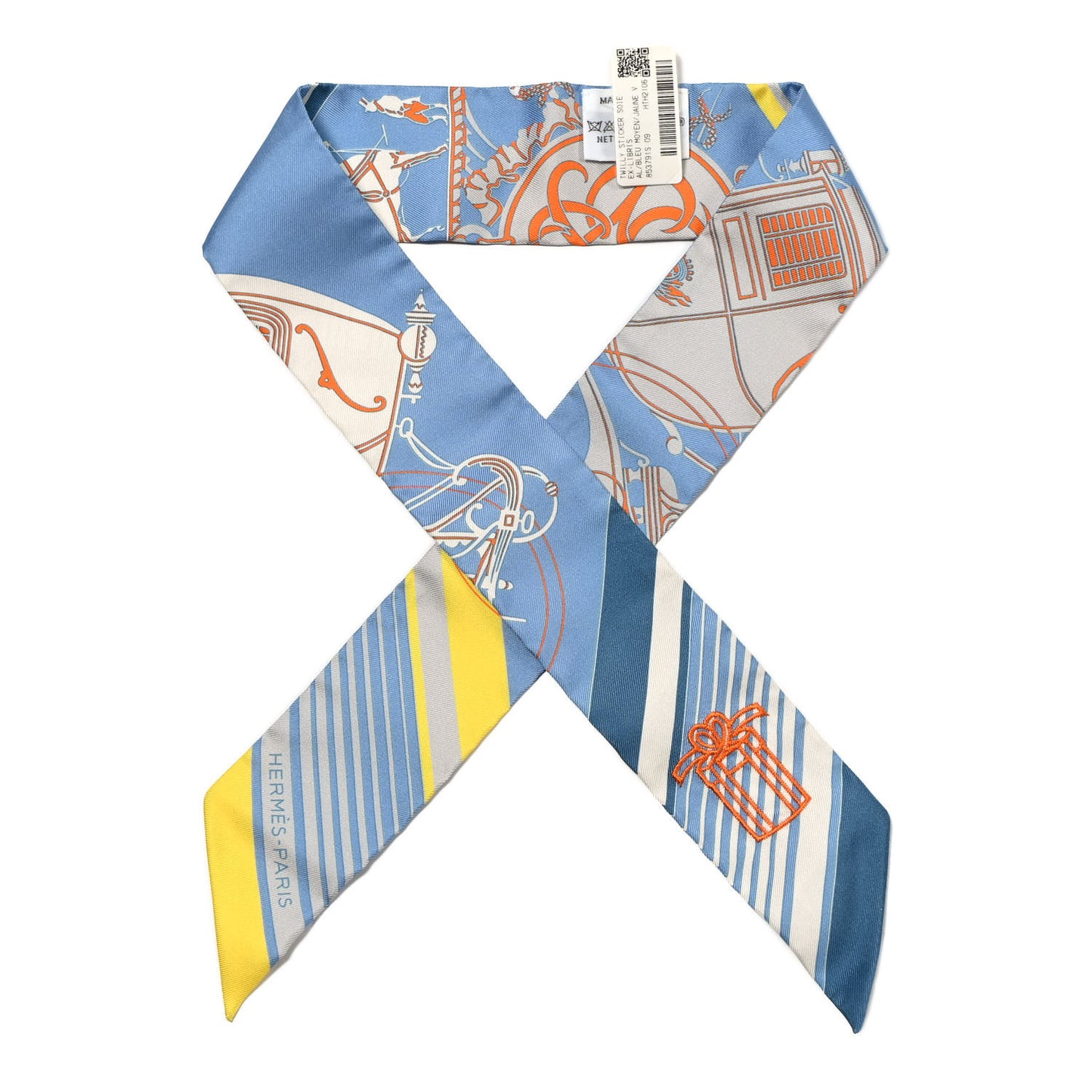 Silk Ex-Libris Sticker Twilly Bleu Moyen Jaune Vif