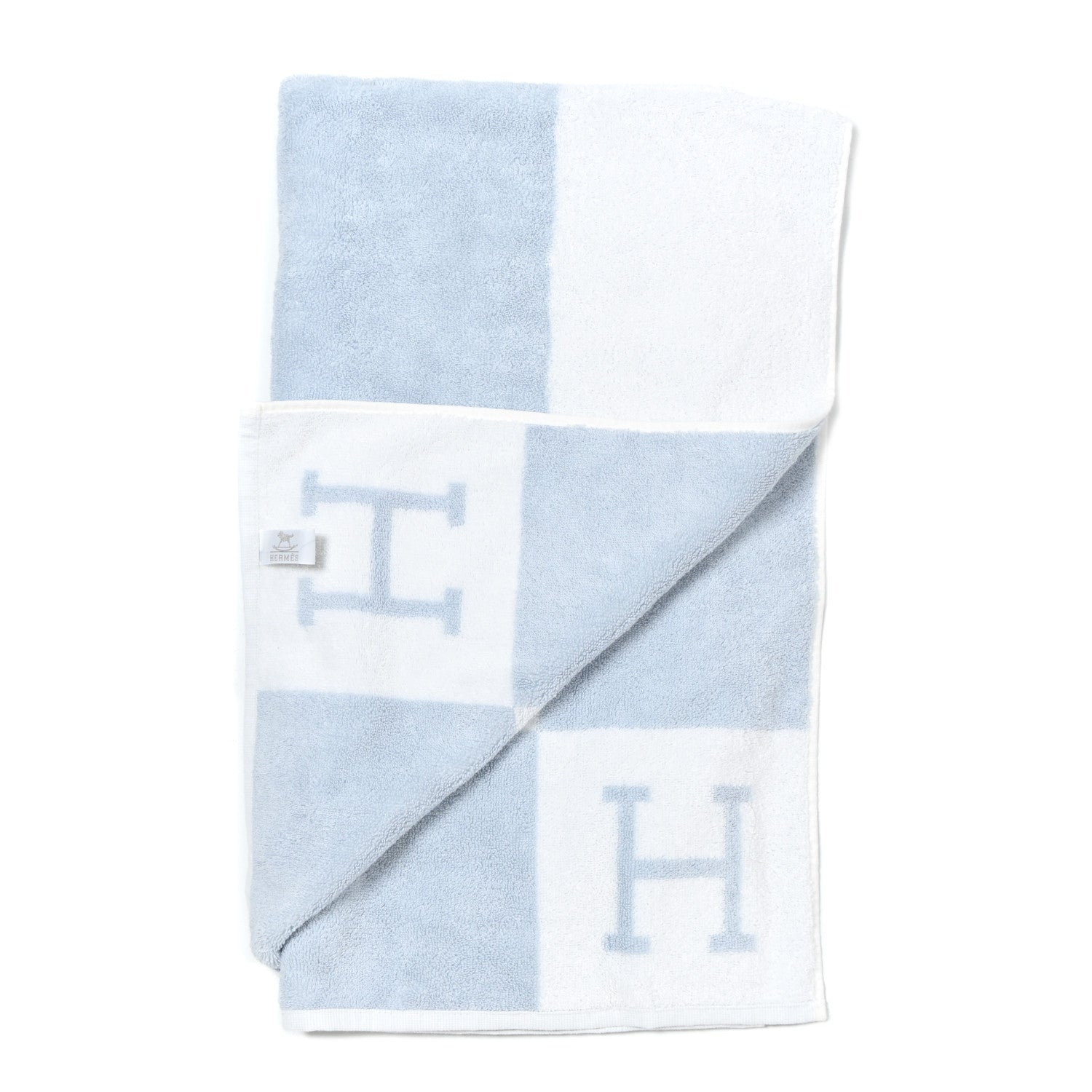Hermes Cotton Avalon Bath Towel Bleu Glacier 2 of 5