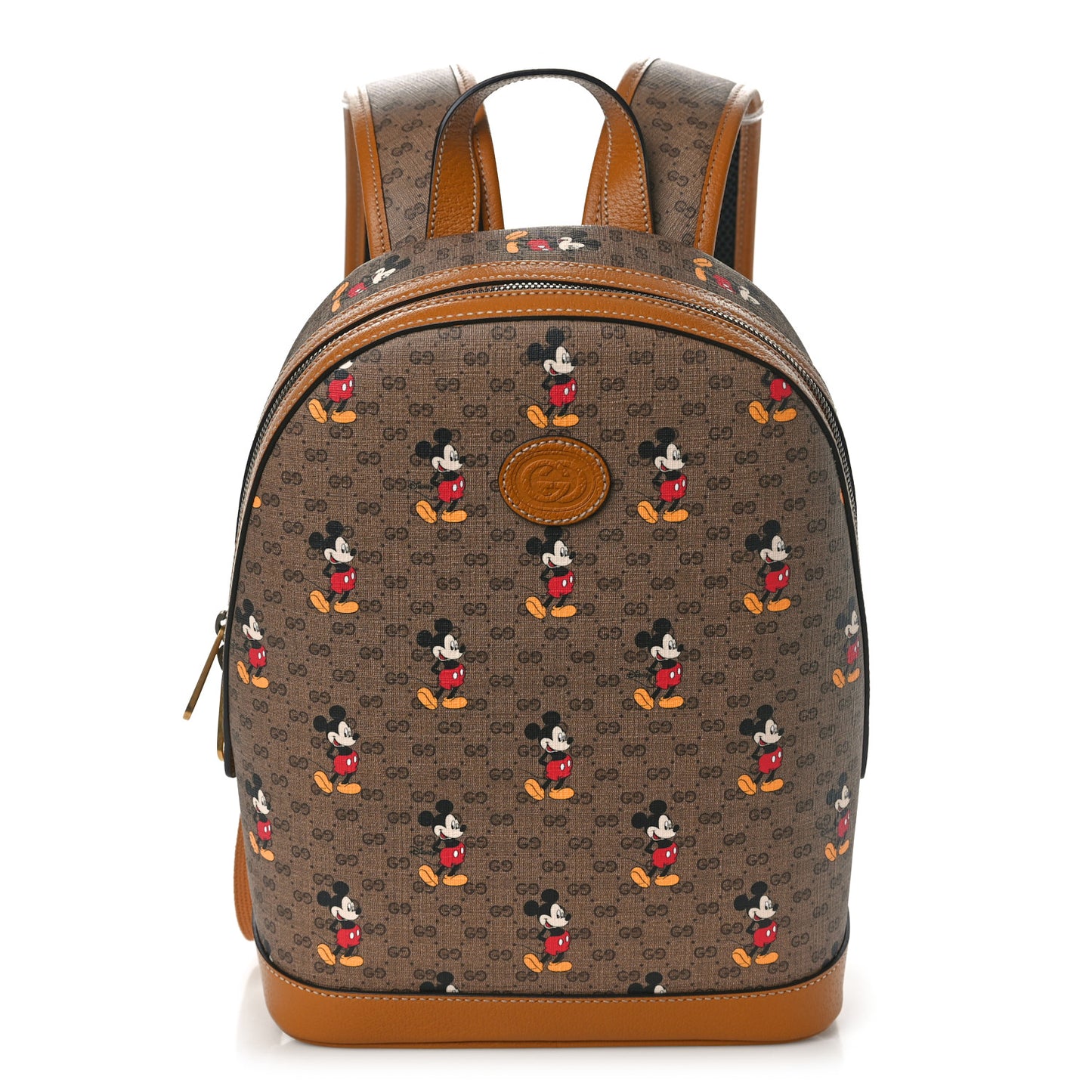 X DISNEY Mini Vintage GG Supreme Monogram Mickey Mouse Small Dome Backpack Beige Vintage Sun Oil