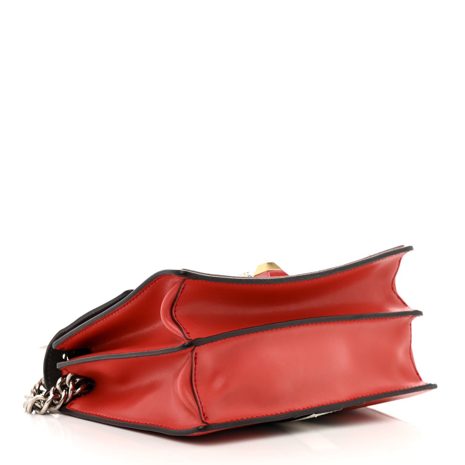 Fendi Vitello Liberty Lucido Catalan Mirror Hypnoteyes Studded Small Kan I Shoulder Bag Bloody Mary Carbone Multicolor 4 of 10