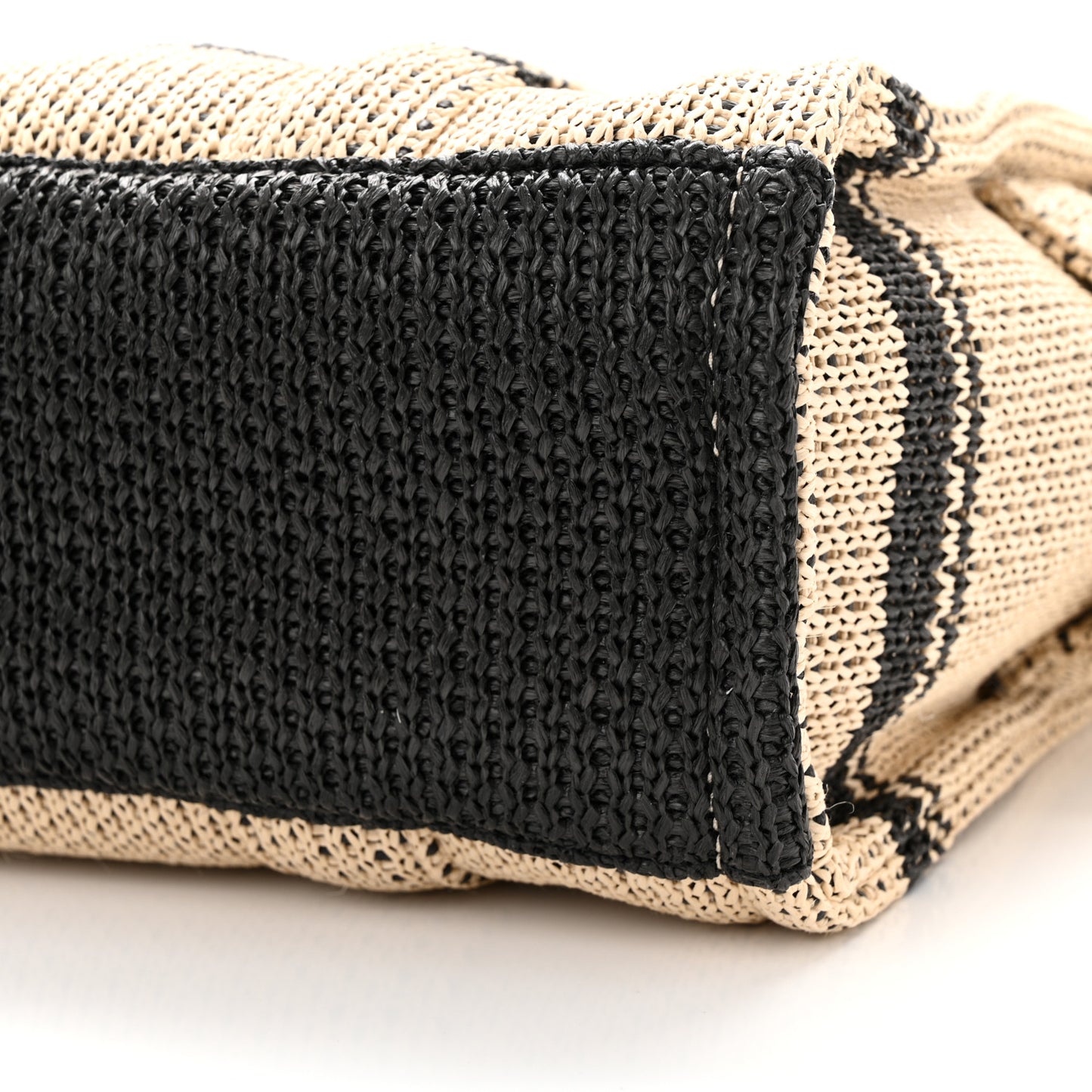Straw Jacquard Medium The Traveler Tote Bag Natural
