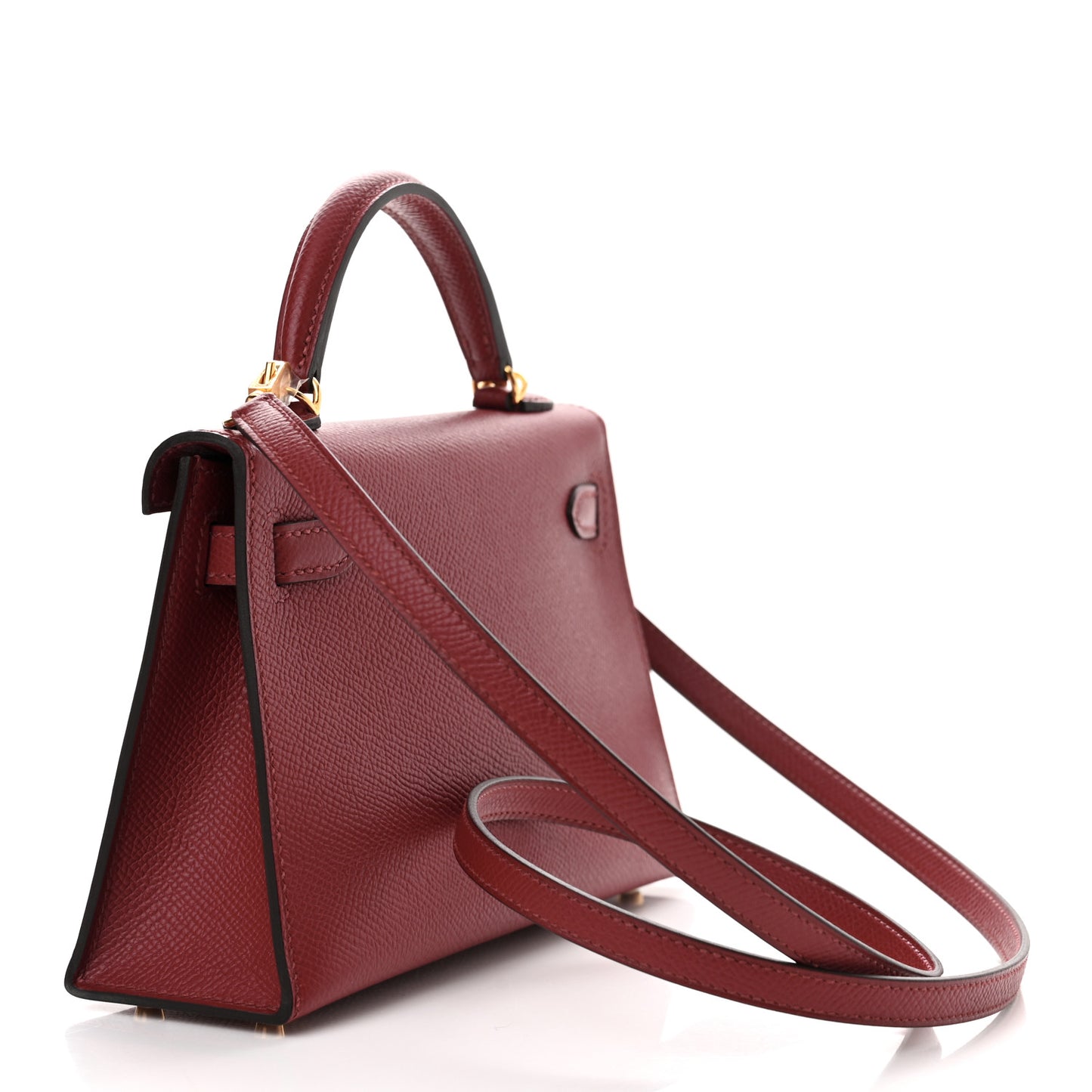 Epsom Mini Kelly Sellier 20 Rouge Grenat