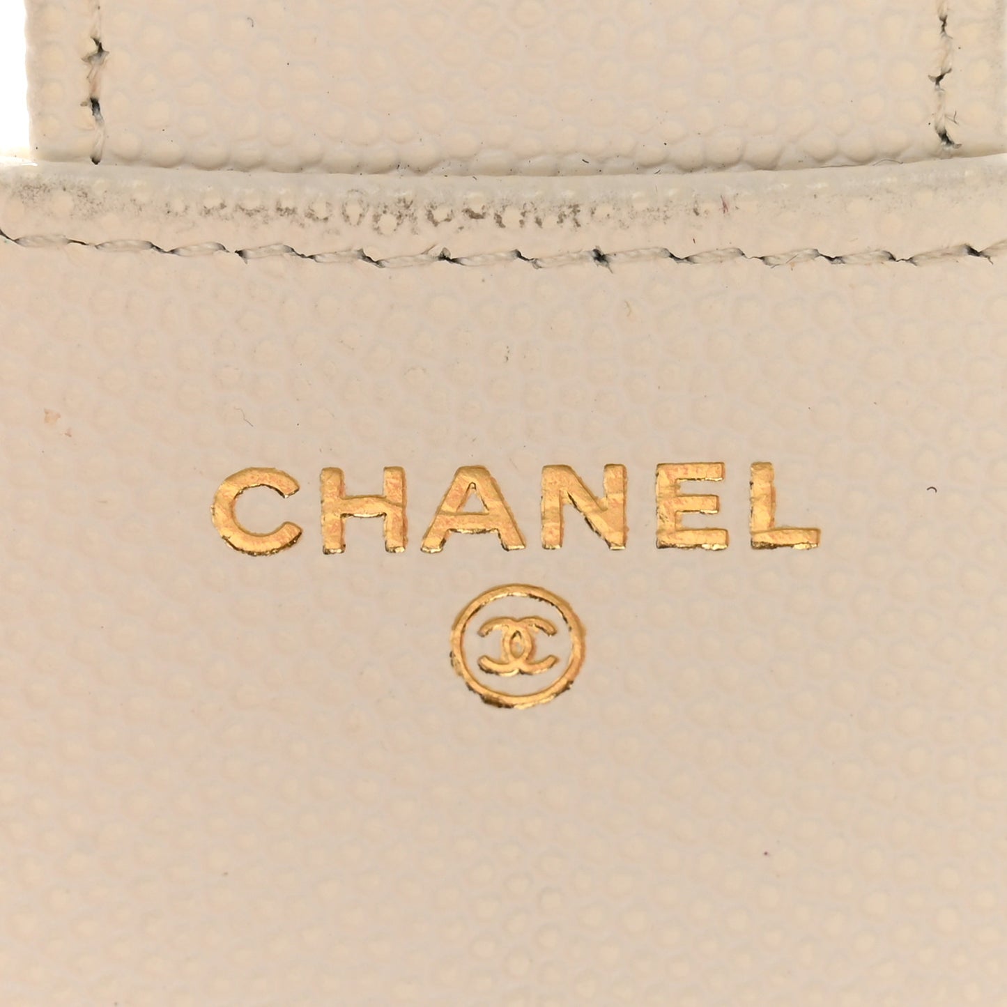 Caviar Quilted Compact Flap Wallet White