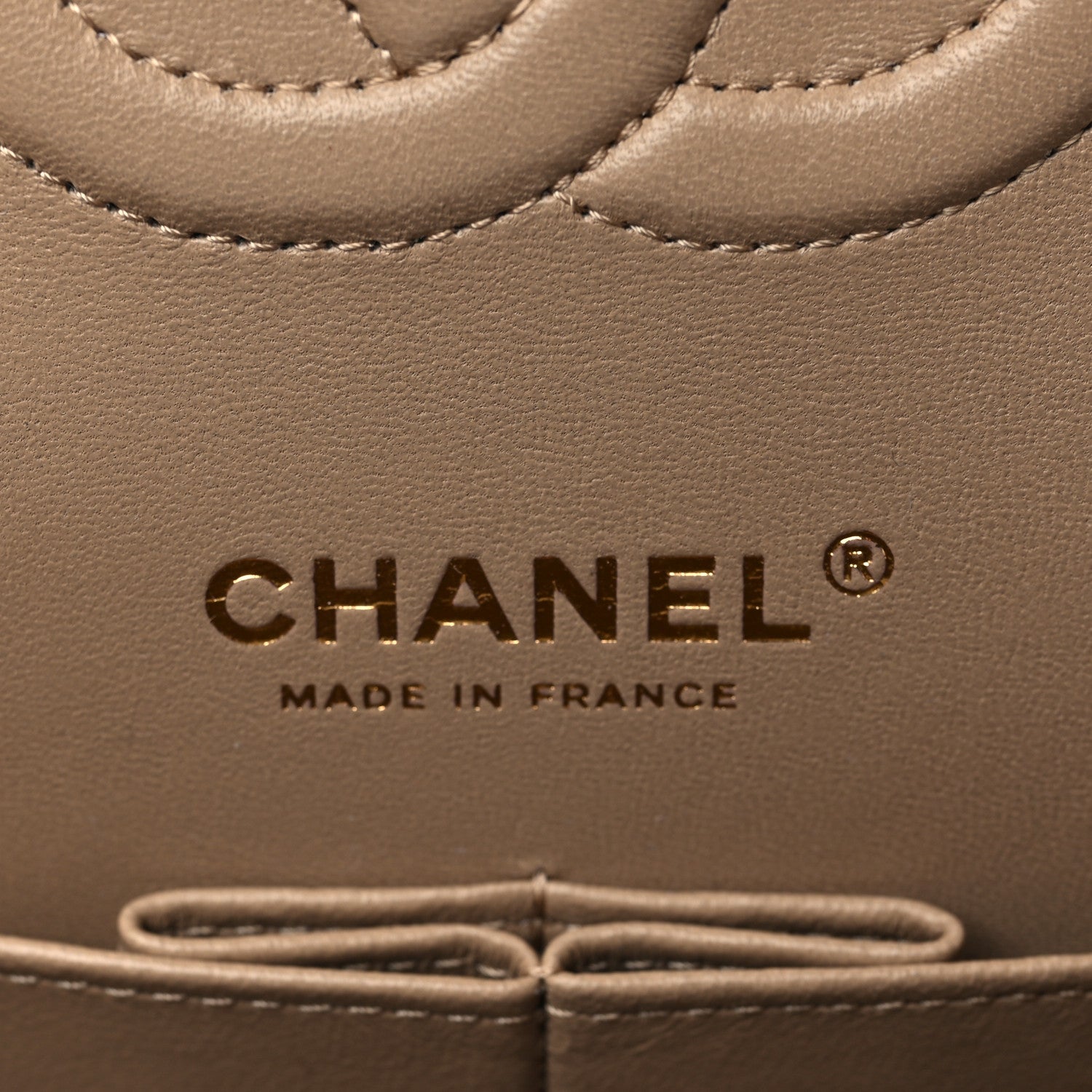 Chanel Iridescent Caviar Quilted Medium Double Flap Dark Beige 6 of 10