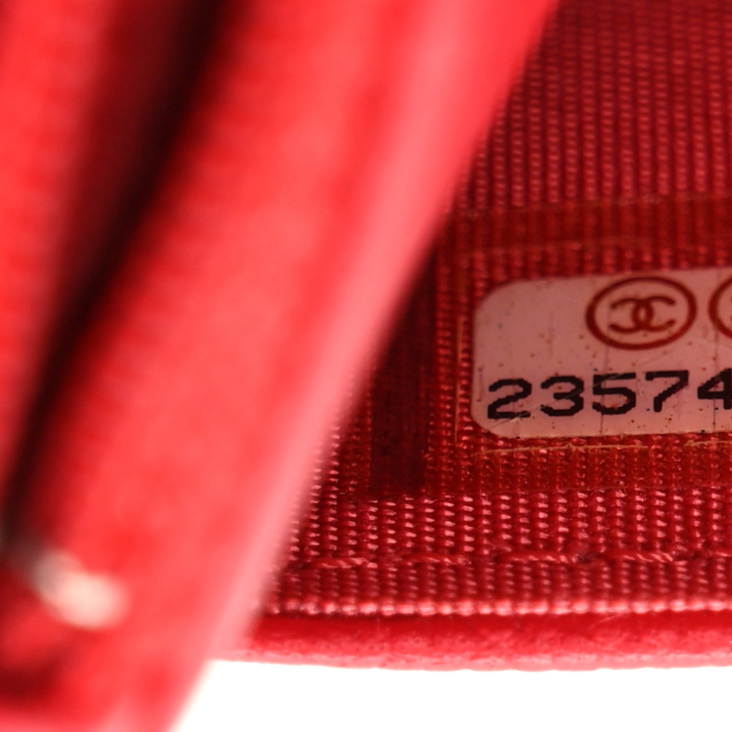 Caviar Camellia Embossed Wallet On Chain WOC Red