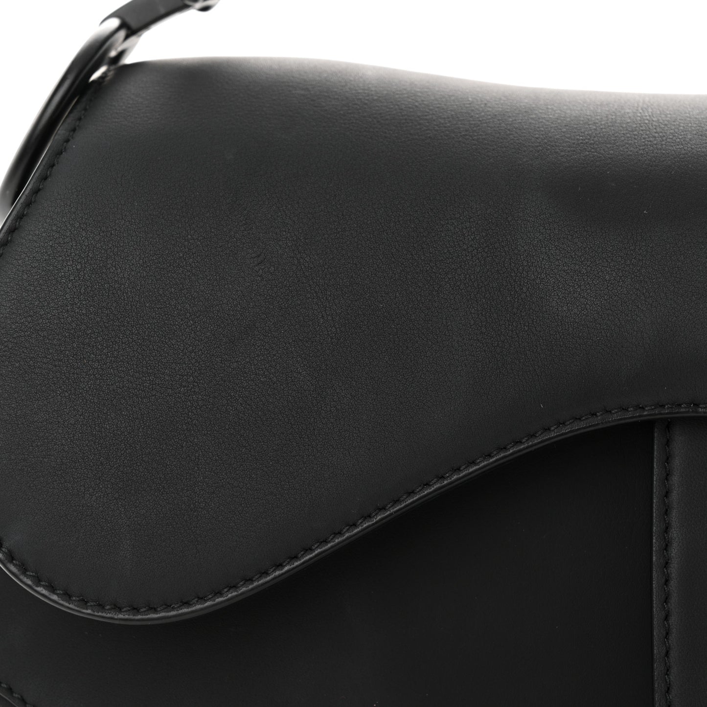 Ultra Matte Calfskin Saddle Bag Black