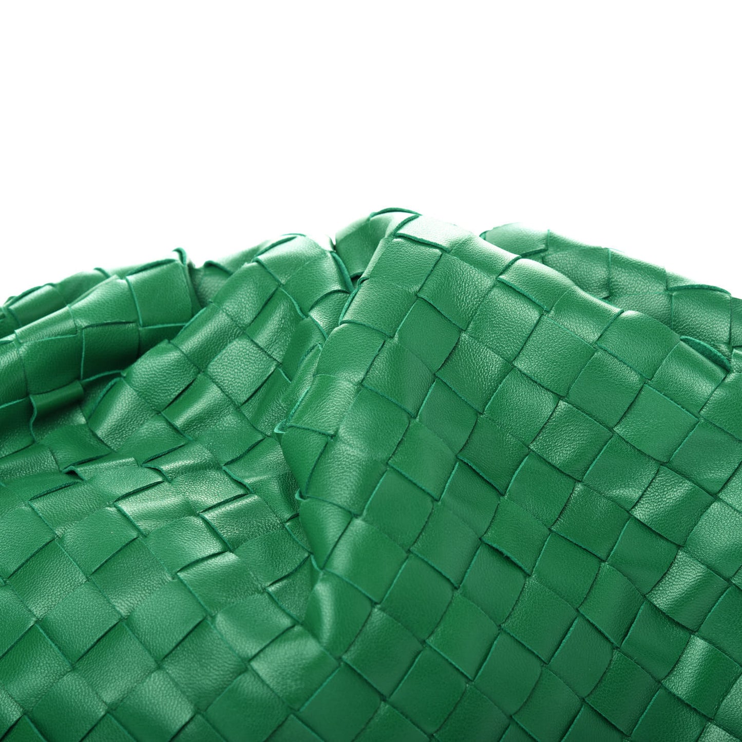 Nappa Maxi Intrecciato The Pouch Oversized Clutch Racing Green