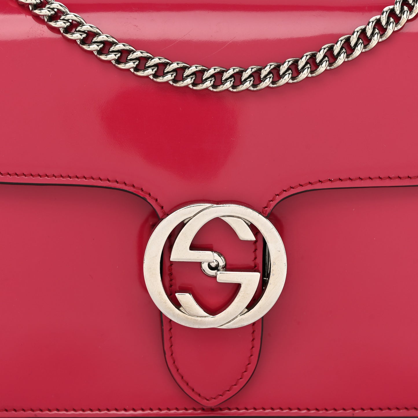 Shade Lux Calfskin Small Interlocking G Shoulder Bag Petunia