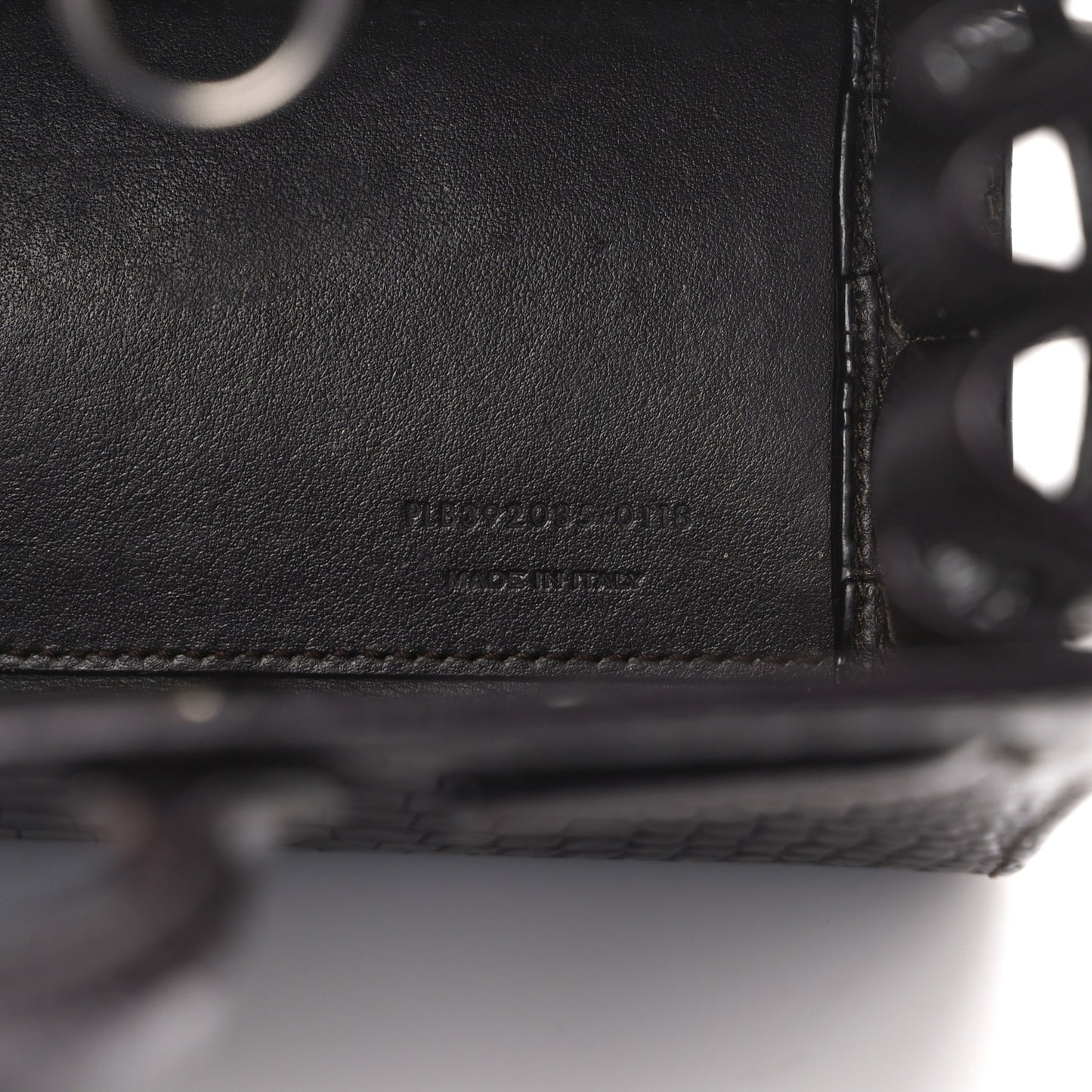 Calfskin Crocodile Embossed Nano Sac De Jour Bordeaux