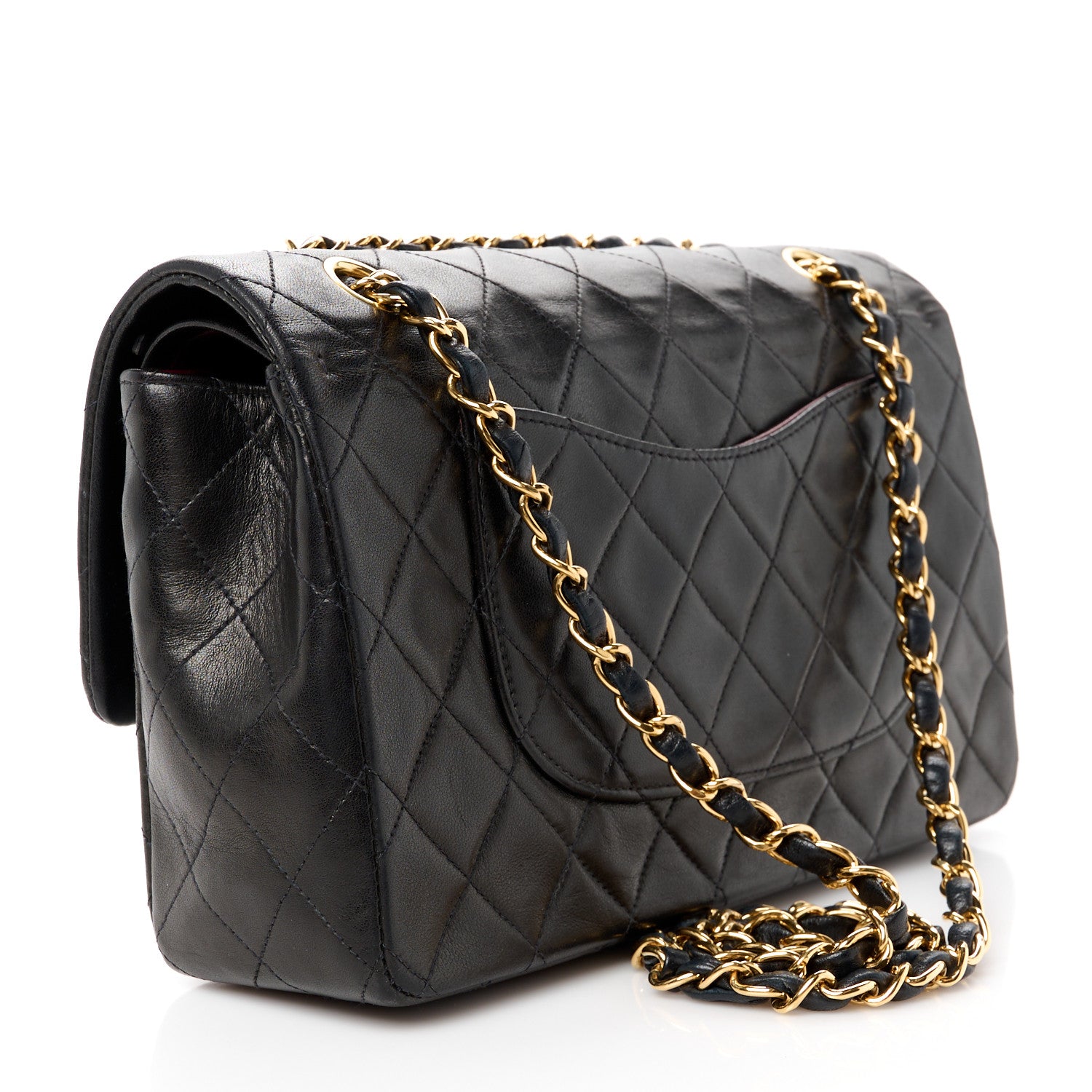 Chanel Lambskin Quilted Medium Double Flap Black 3 of 12