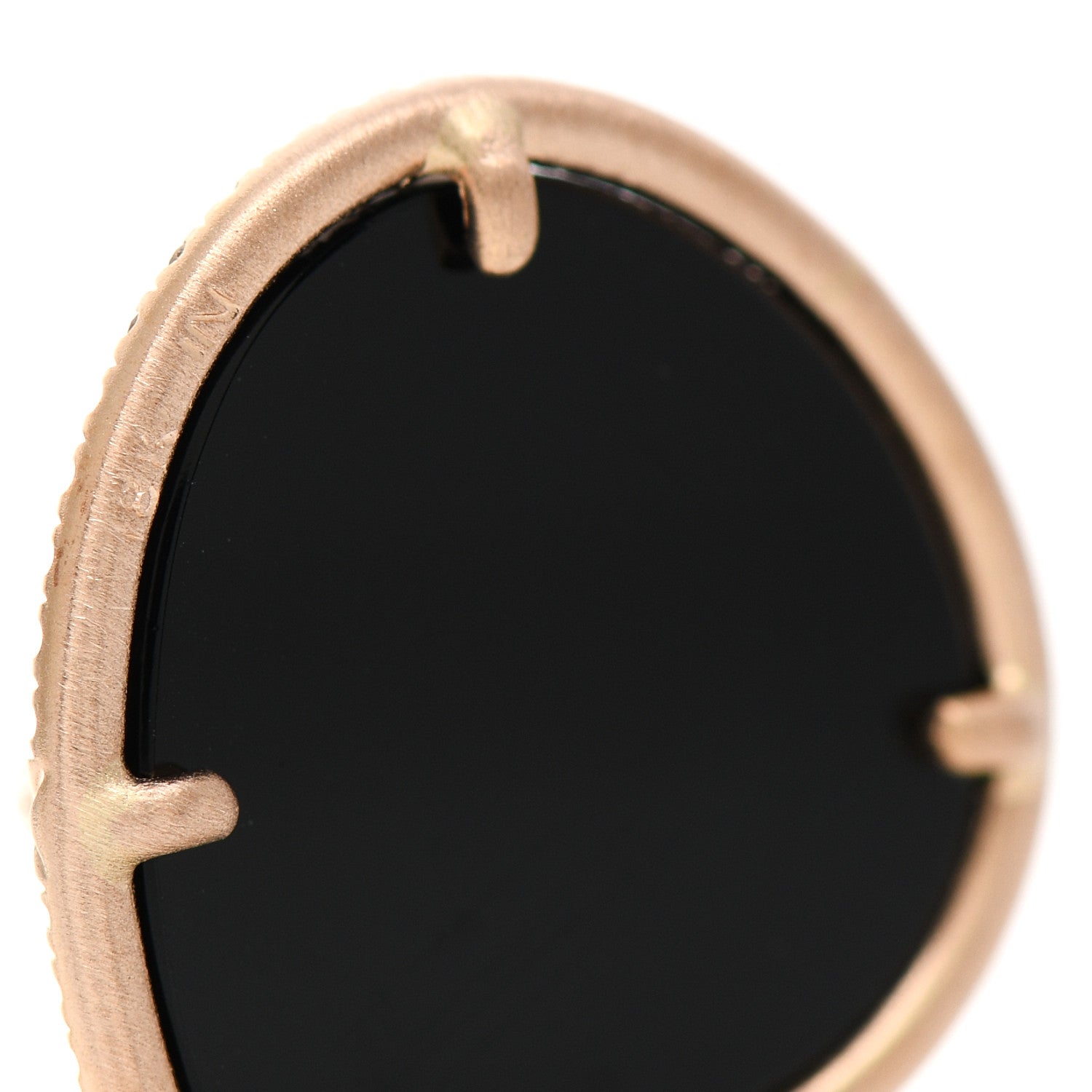 Irene Neuwirth 18K Rose Gold Diamond Onyx Classic Pear Drop Earrings 5 of 5