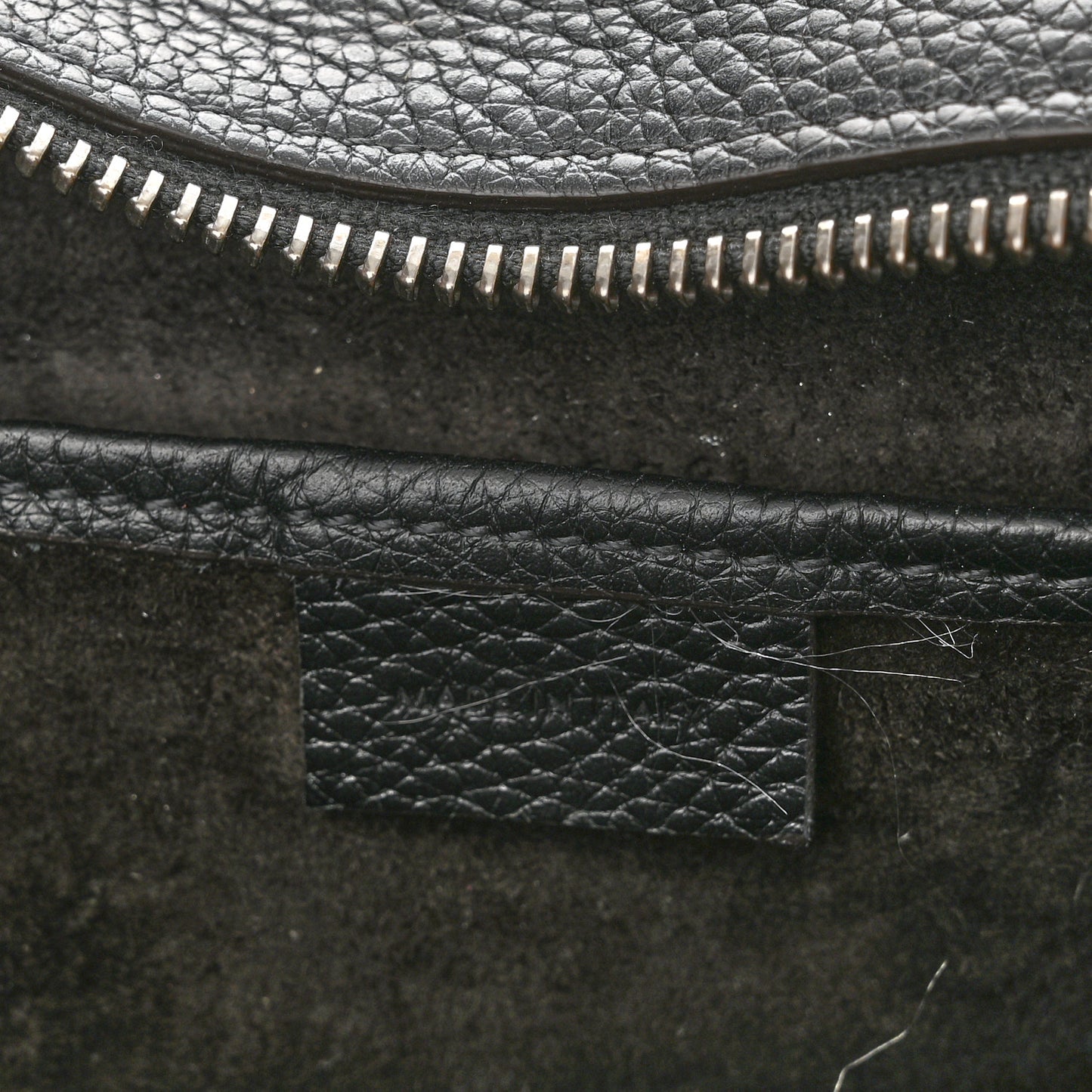 Drummed Calfskin Nano Luggage Black