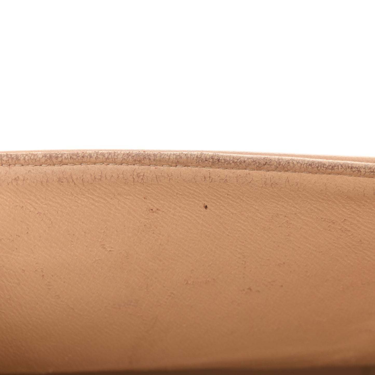 Lambskin Quilted Jumbo Double Flap Beige