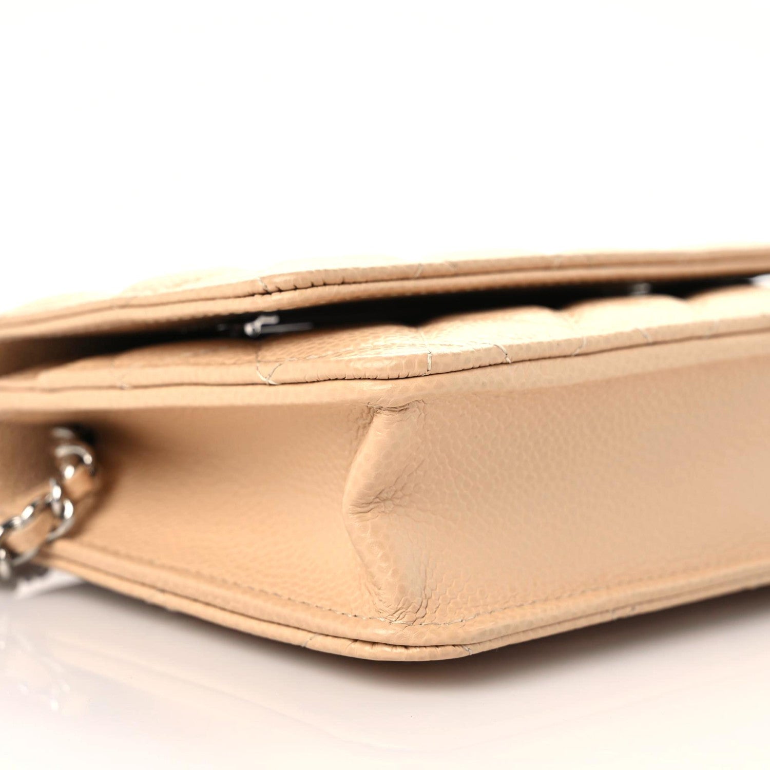 Chanel Caviar Quilted Wallet On Chain WOC Beige 5 of 15