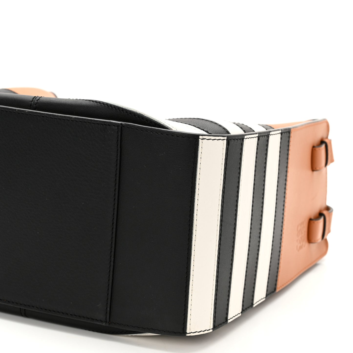 Calfskin Marine Stripe Small Hammock Shoulder Bag Tan