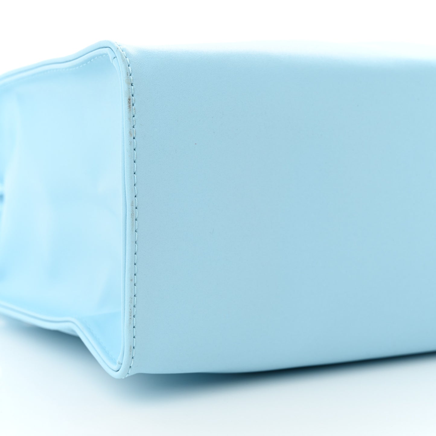 Vegan Leather Medium Shopping Bag Pool Blue