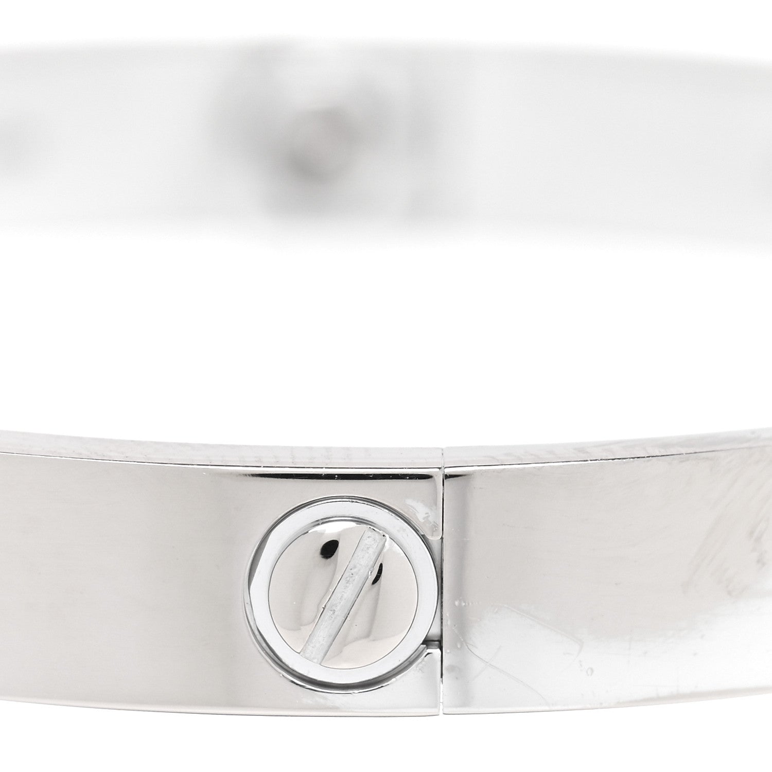 Cartier 18K White Gold 4 Diamond LOVE Bracelet 16 5 of 6