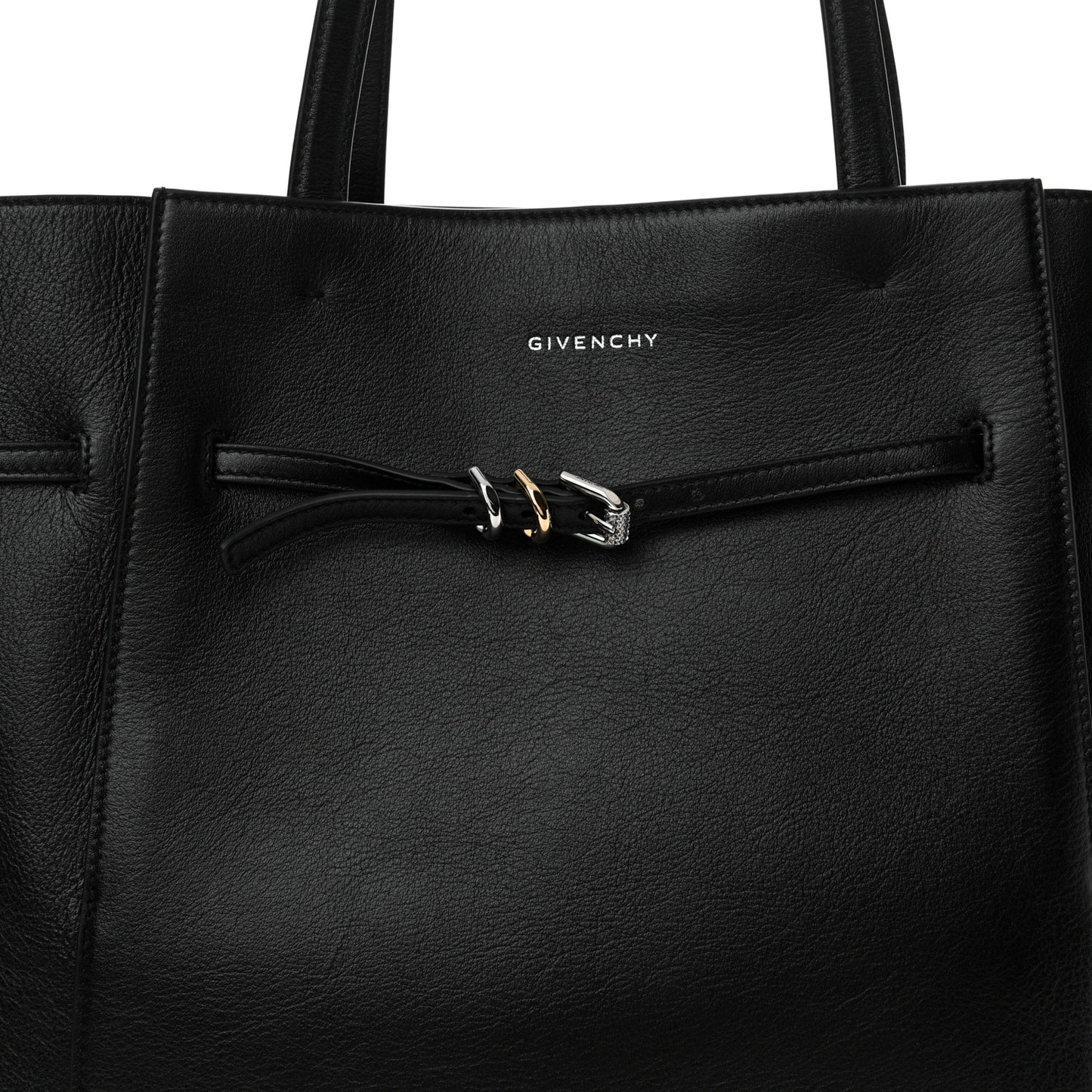 Calfskin Voyou Medium North South Tote Black