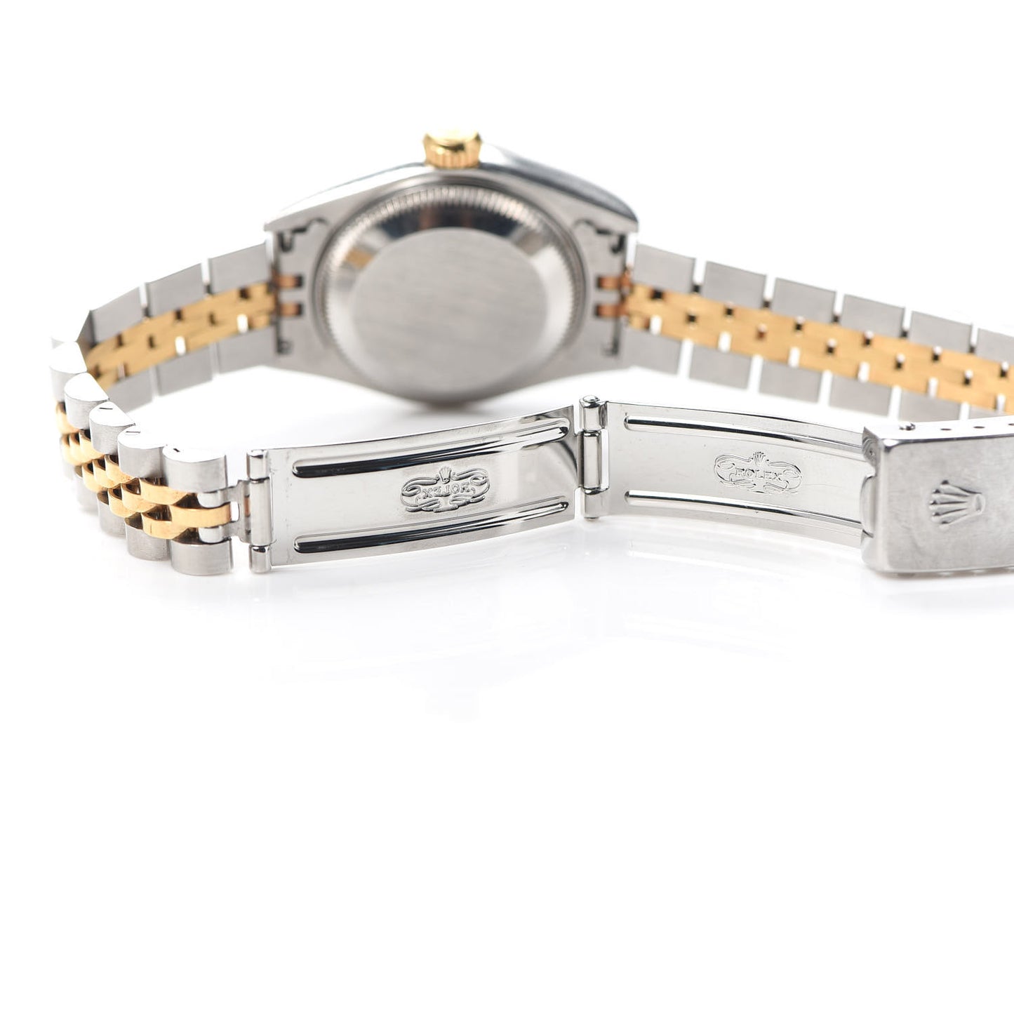 Stainless Steel 18K Yellow Gold Diamond 26mm Oyster Perpetual Datejust Watch Pink Jasper 69173