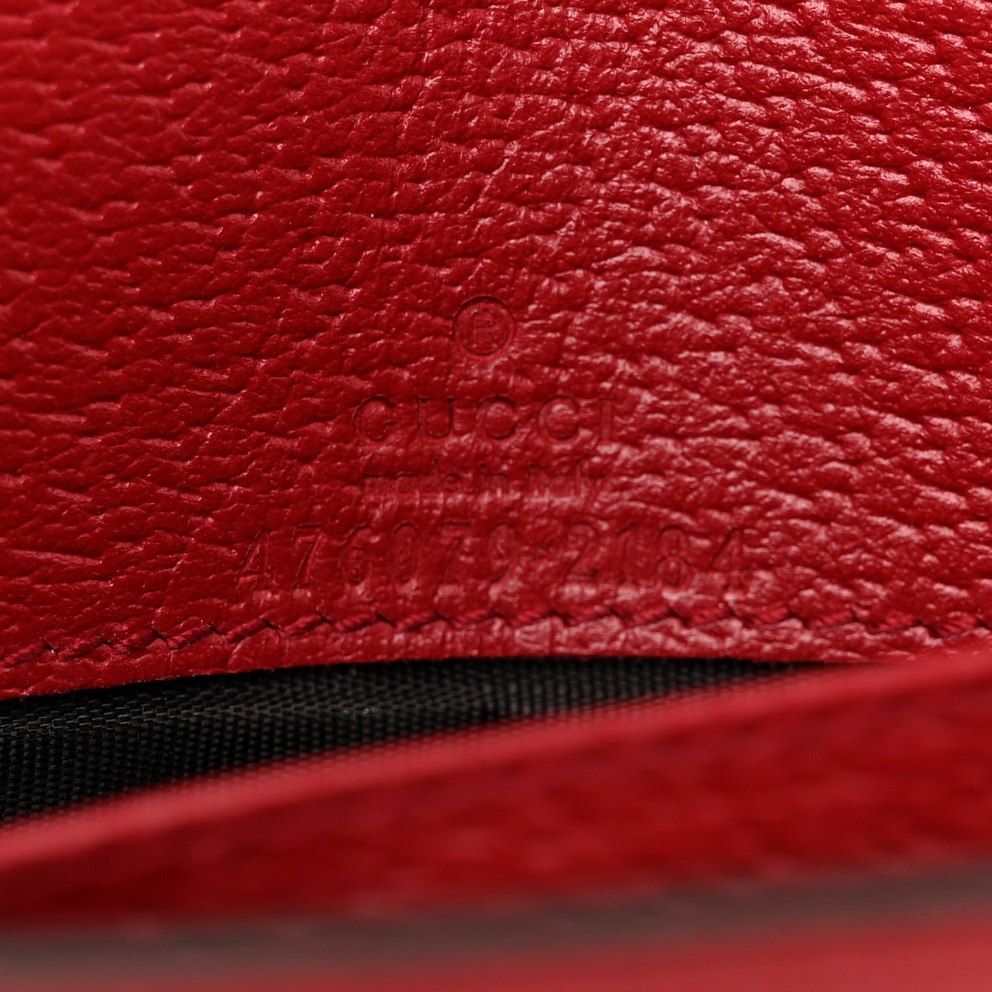GG Supreme Monogram Web Queen Margaret Chain Wallet Red