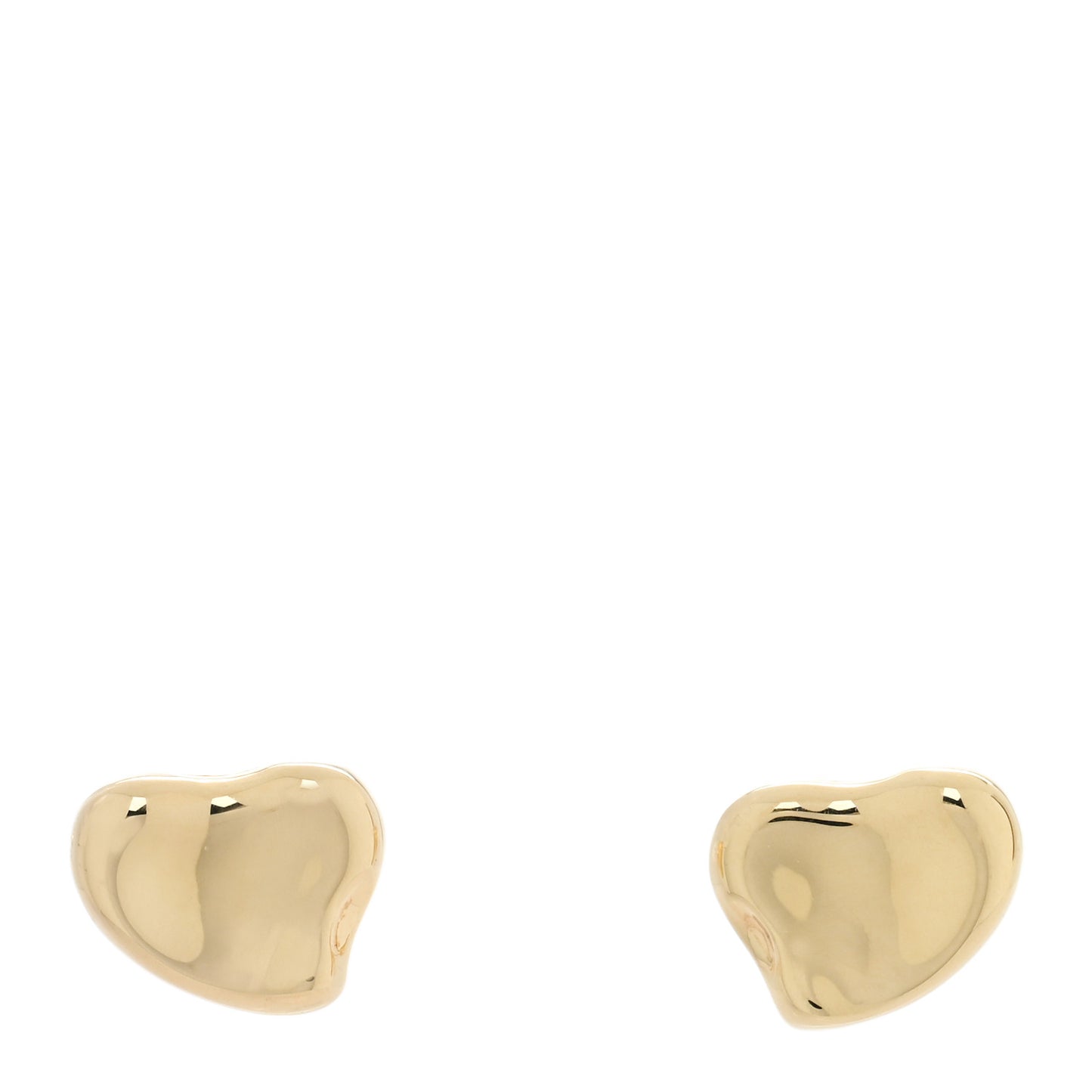 18K Yellow Gold 10mm Elsa Peretti Full Heart Earrings