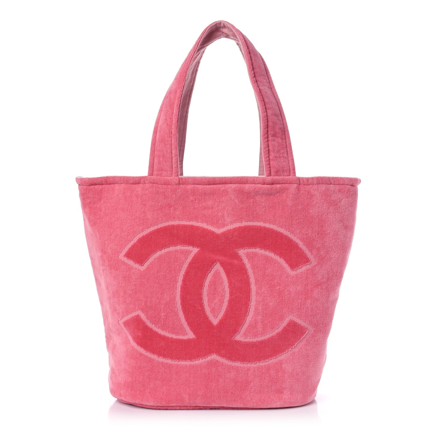 Terry Cotton CC Beach Tote Towel Set Pink