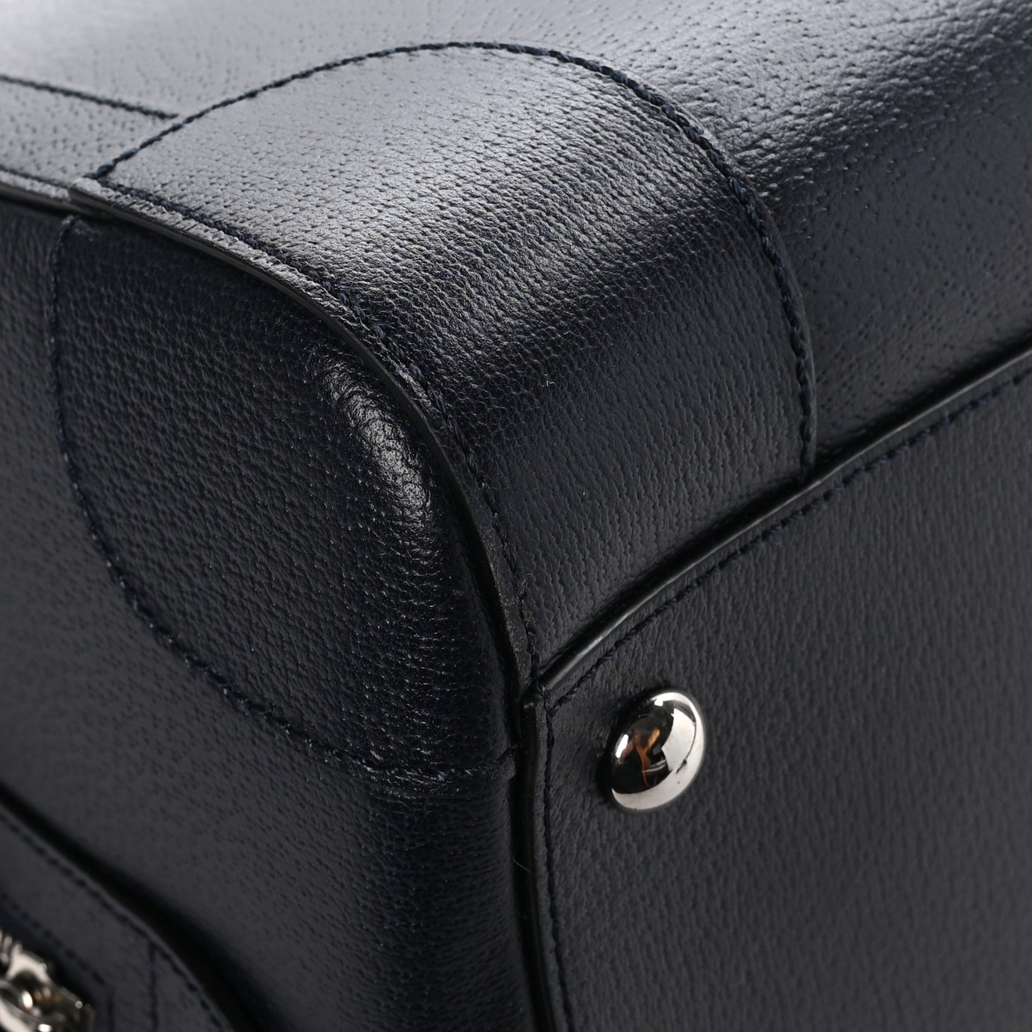 Textured Dollar Calfskin Web Medium Savoy Duffle Bag Black