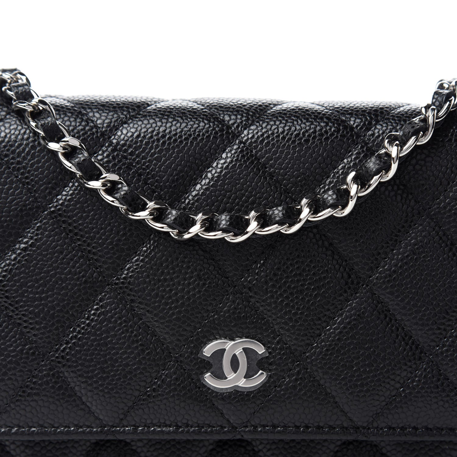 Chanel Caviar Quilted Mini Wallet On Chain WOC Black 11 of 12