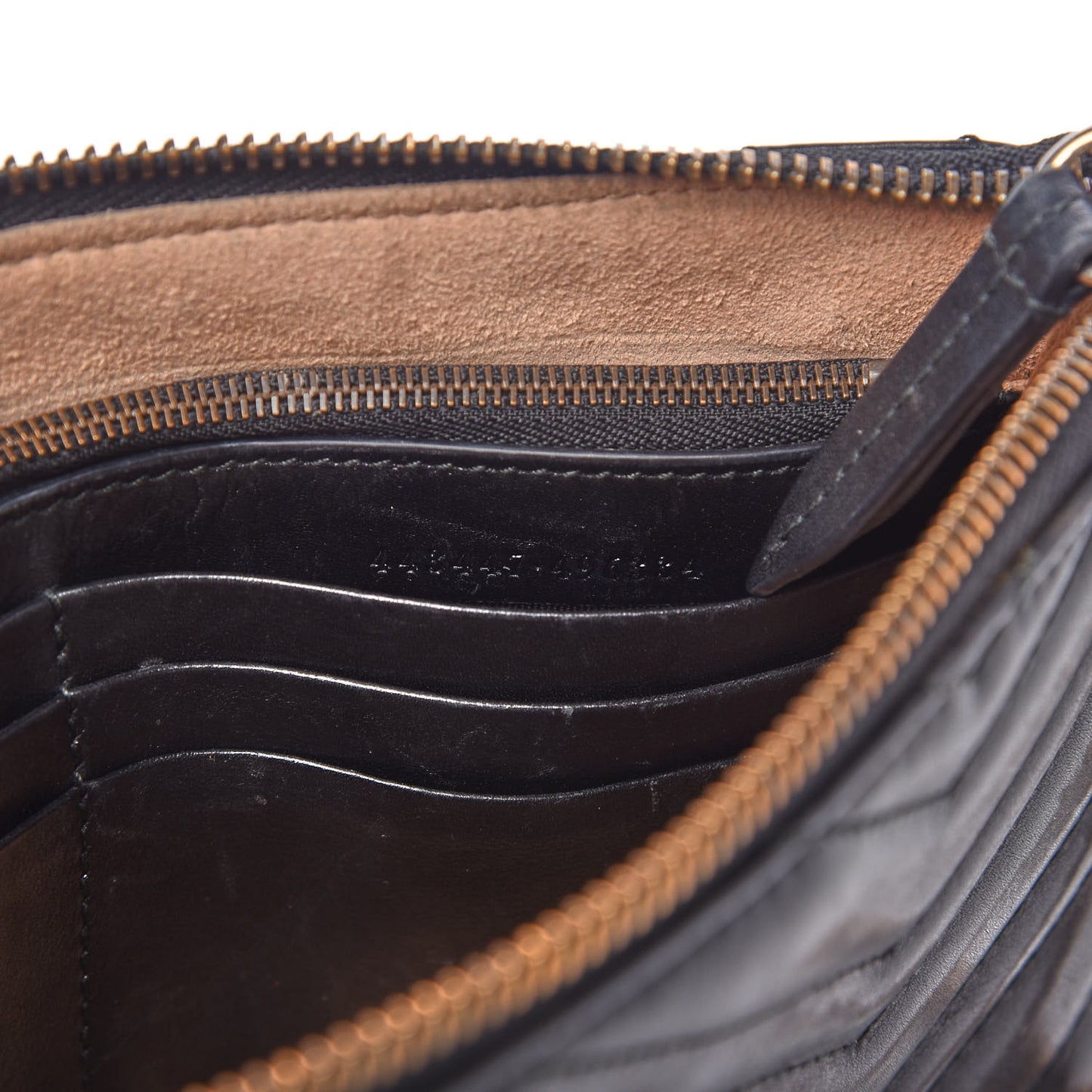 Calfskin Matelasse Mini GG Marmont Chain Bag Black