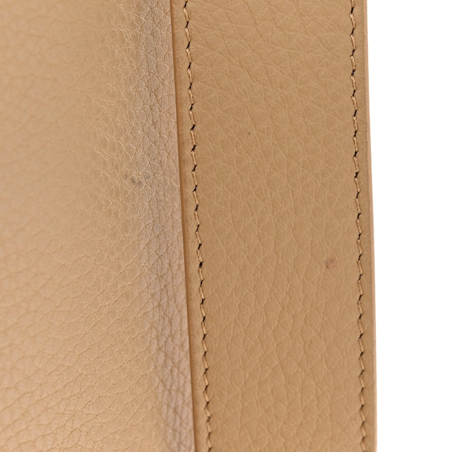 Grained Calfskin Avery Flap Messenger Bag Beige