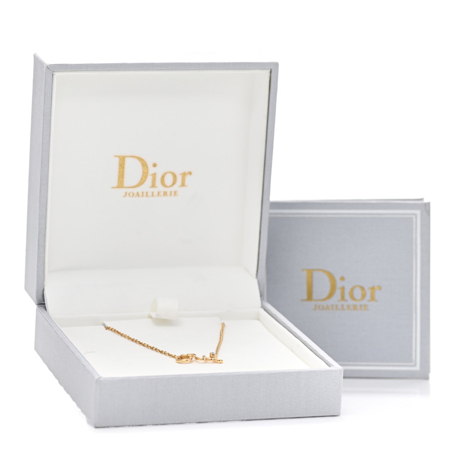 18K Yellow Gold Diamond Oui Pendant Necklace