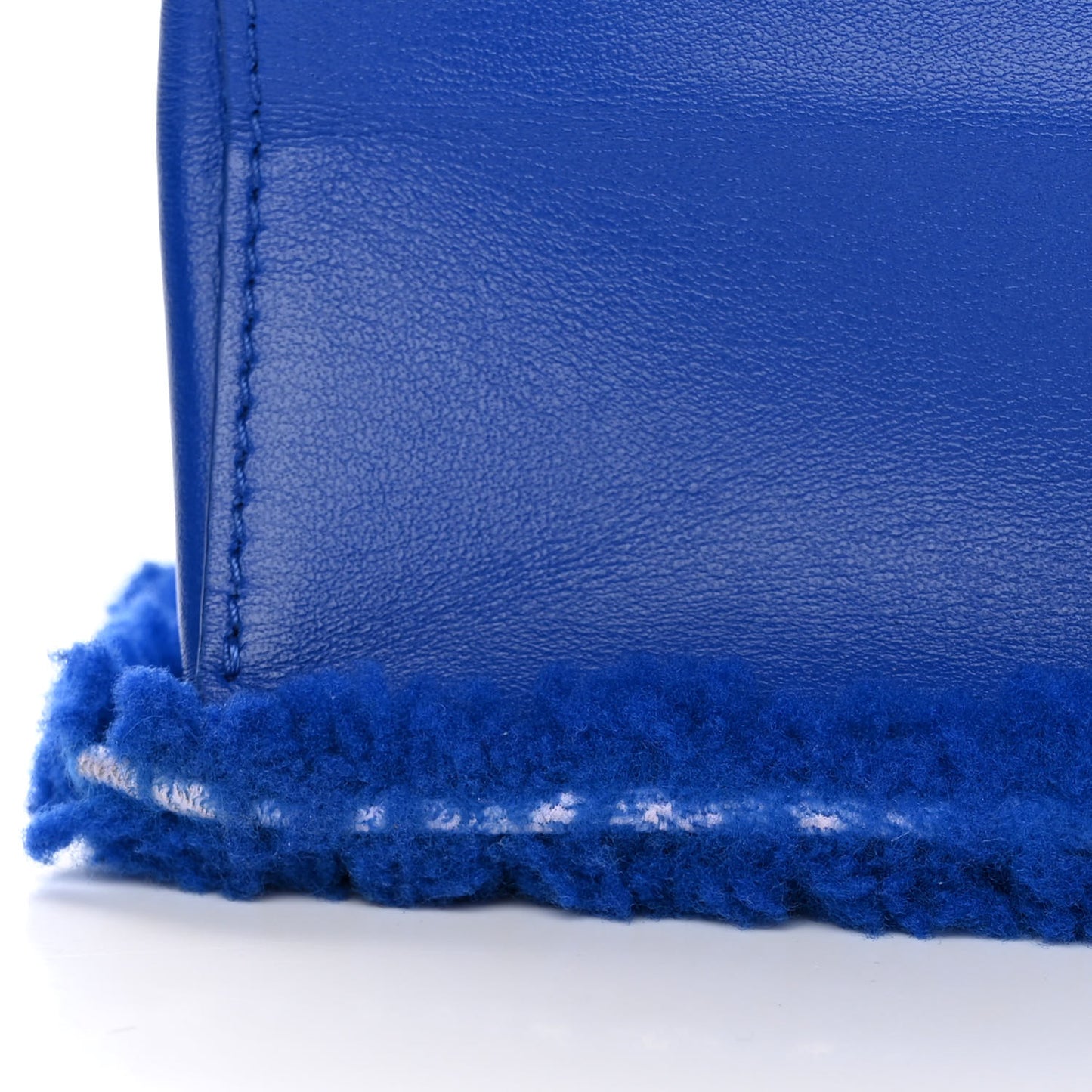 Shearling Calfskin Jitney 2.8 Bag Blue