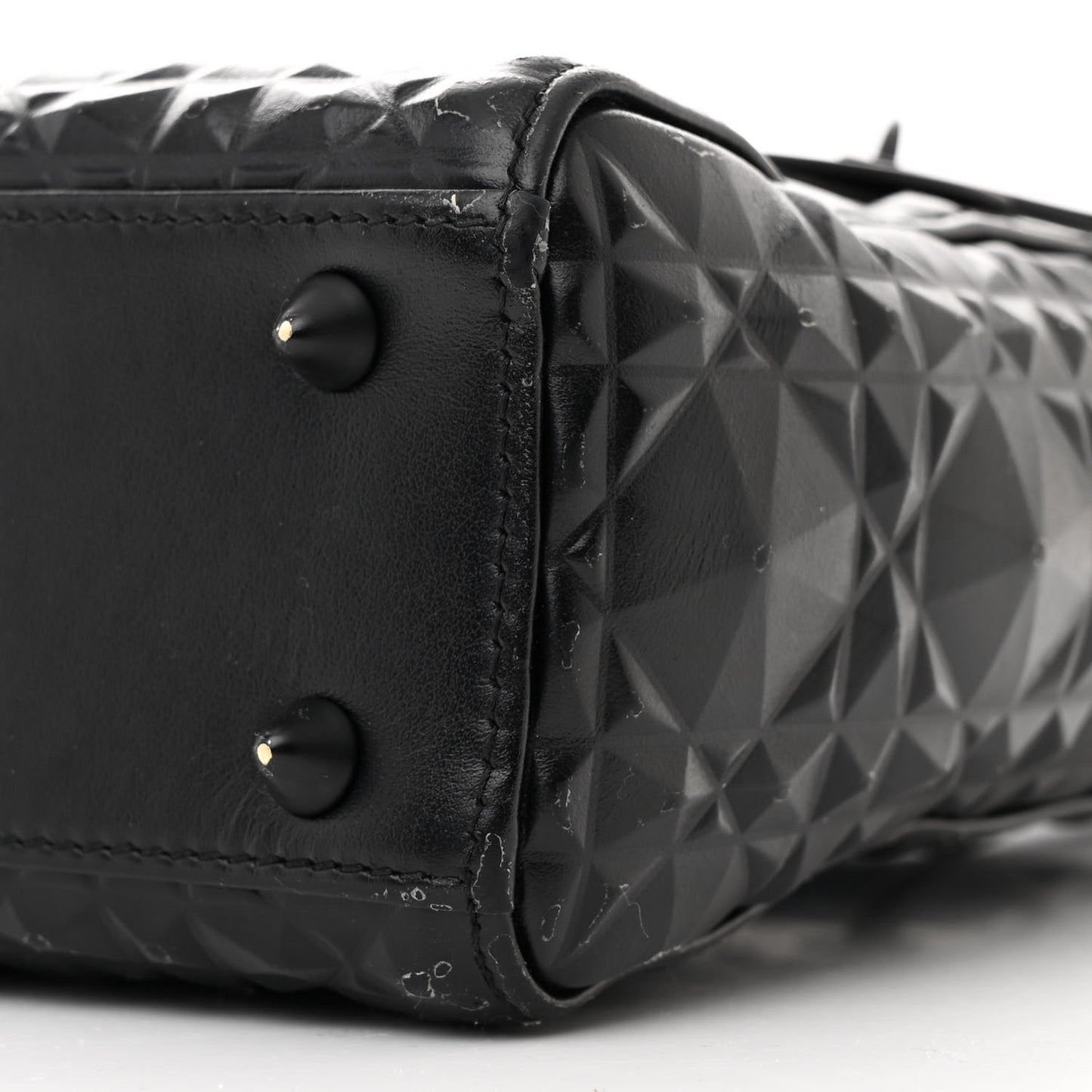 Calfskin Cannage Diamond Small My ABCDior Lady Dior Black