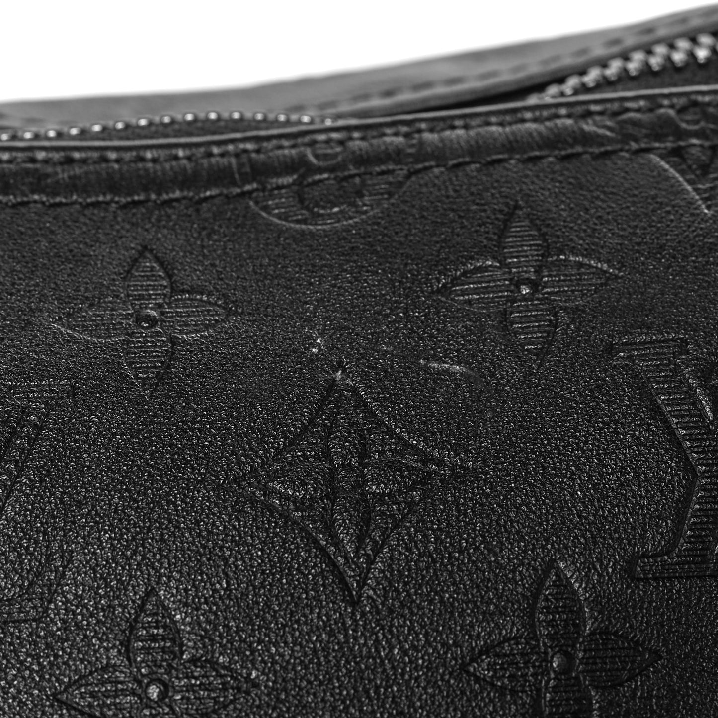 Calfskin Shadow Monogram Keepall Bandouliere 50 Black