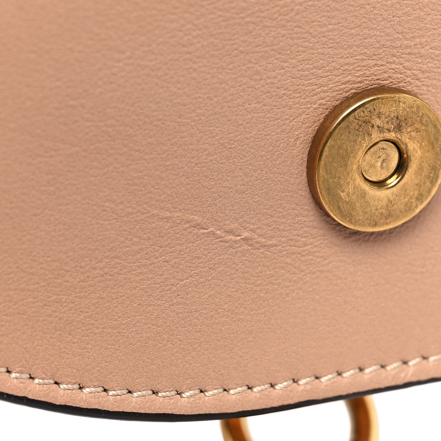 Calfskin Small Nile Bracelet Minaudiere Bag Biscotti Beige