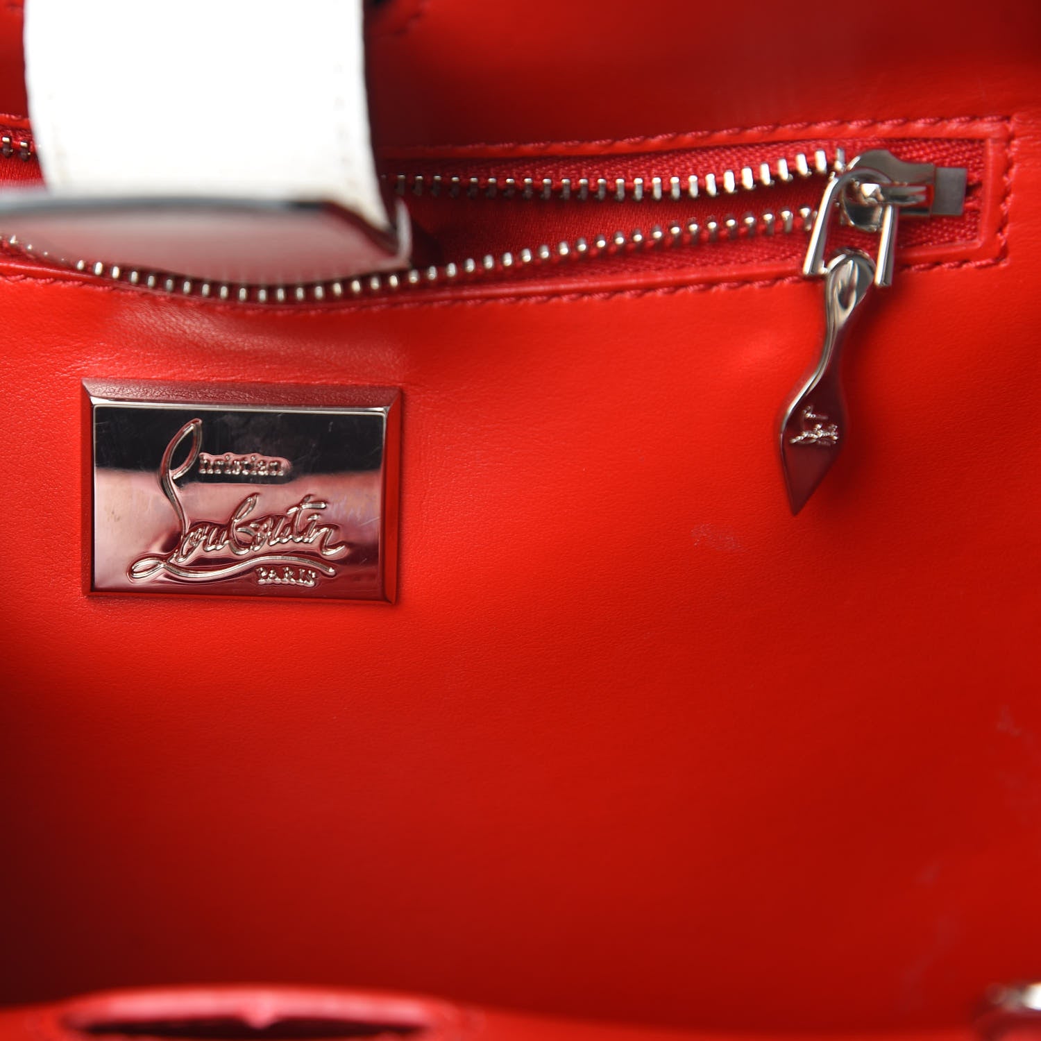 Christian Louboutin Calfskin Empire Studded Medium Paloma Snow 7 of 16