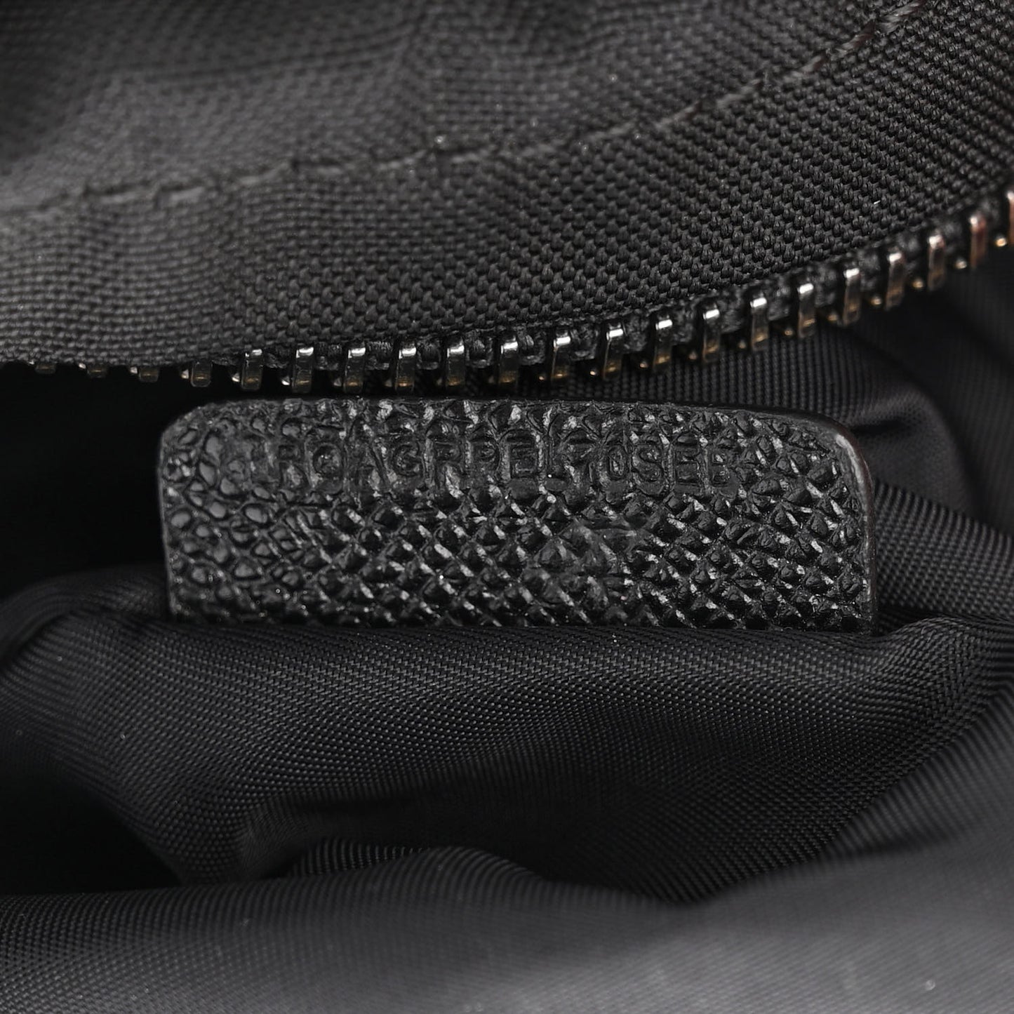 Nylon Jacquard Beat Check Sundorine Messenger Bag Black