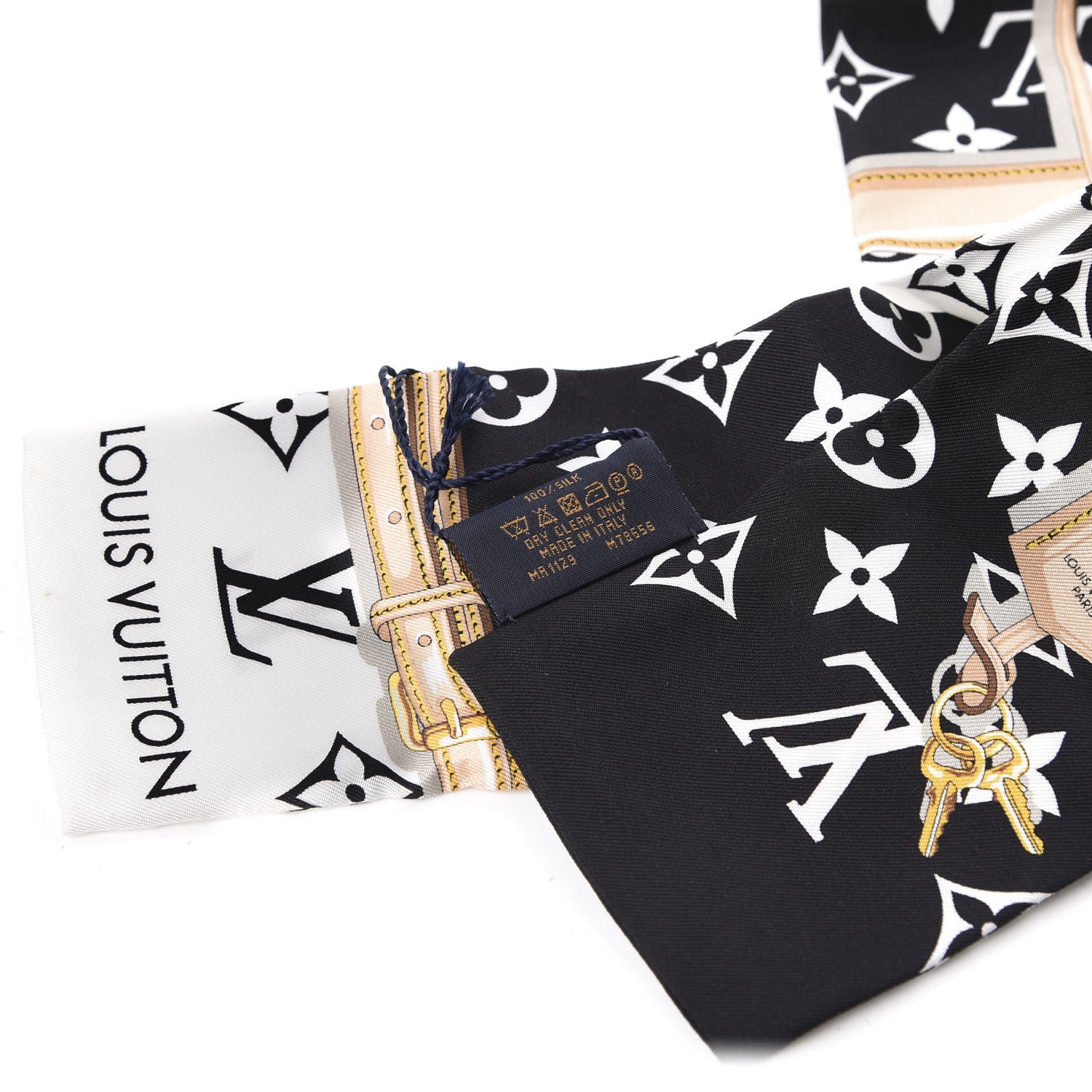 Louis Vuitton Silk Monogram Confidential Bandeau Black 2 of 3