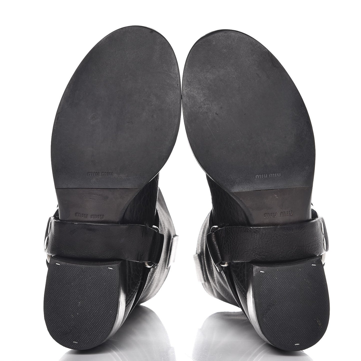 Calfskin Harness Motorcycle Boots 39 Black