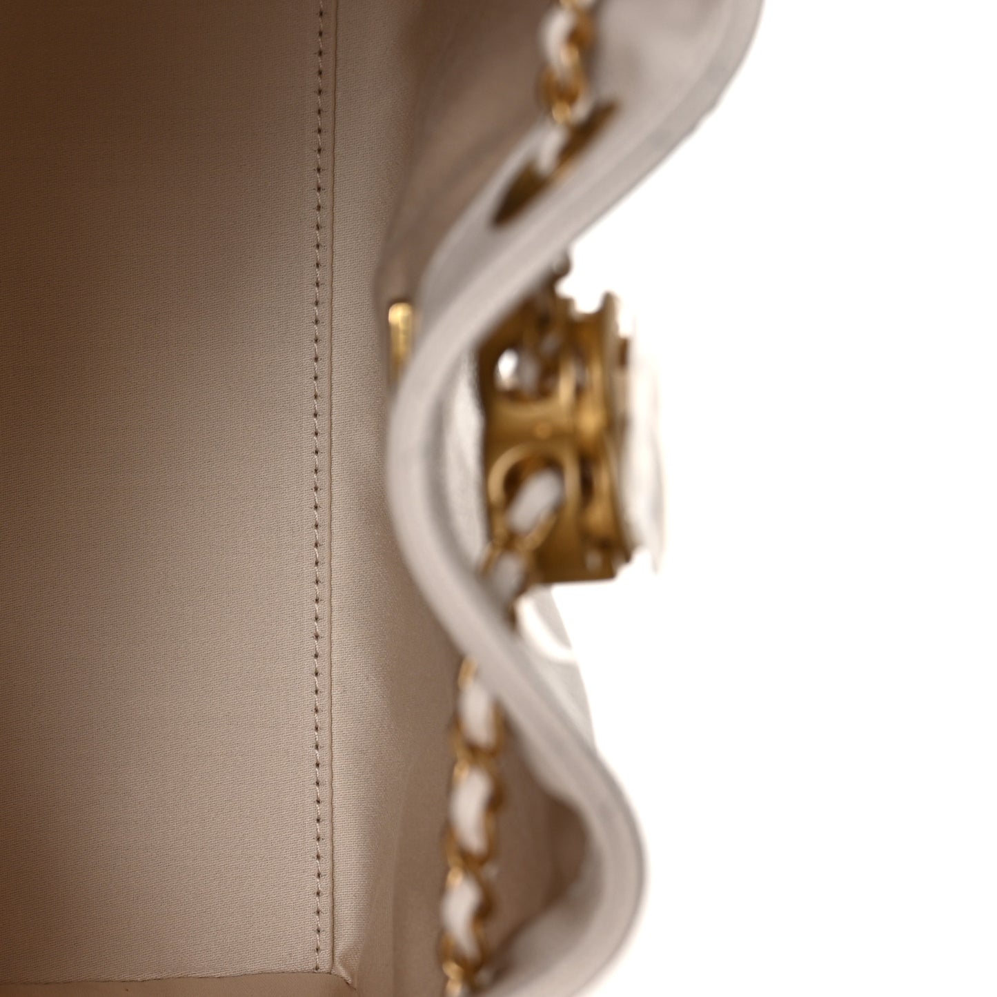 Caviar Quilted Small Chanel 25 Handbag White