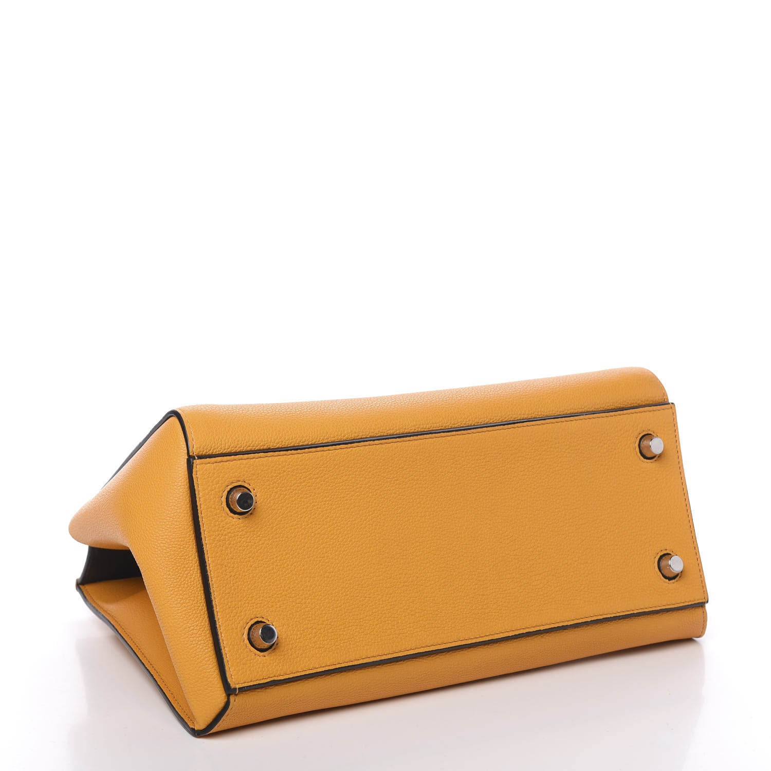Celine Drummed Calfskin Medium Edge Shoulder Bag Ocre 4 of 13