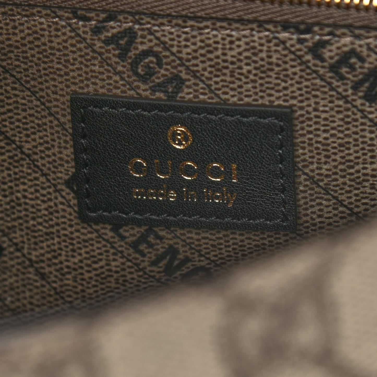 X GUCCI GG Supreme Monogram Small Hourglass Top Handle Bag Beige Ebony
