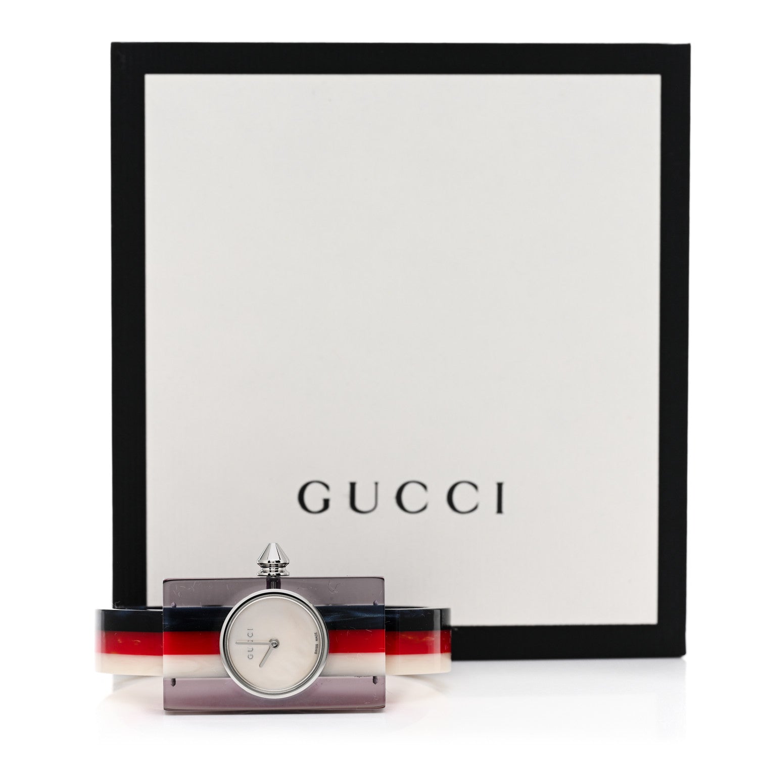Gucci Stainless Steel Plexiglass Mother of Pearl 24mm Quartz Watch 5 of 5