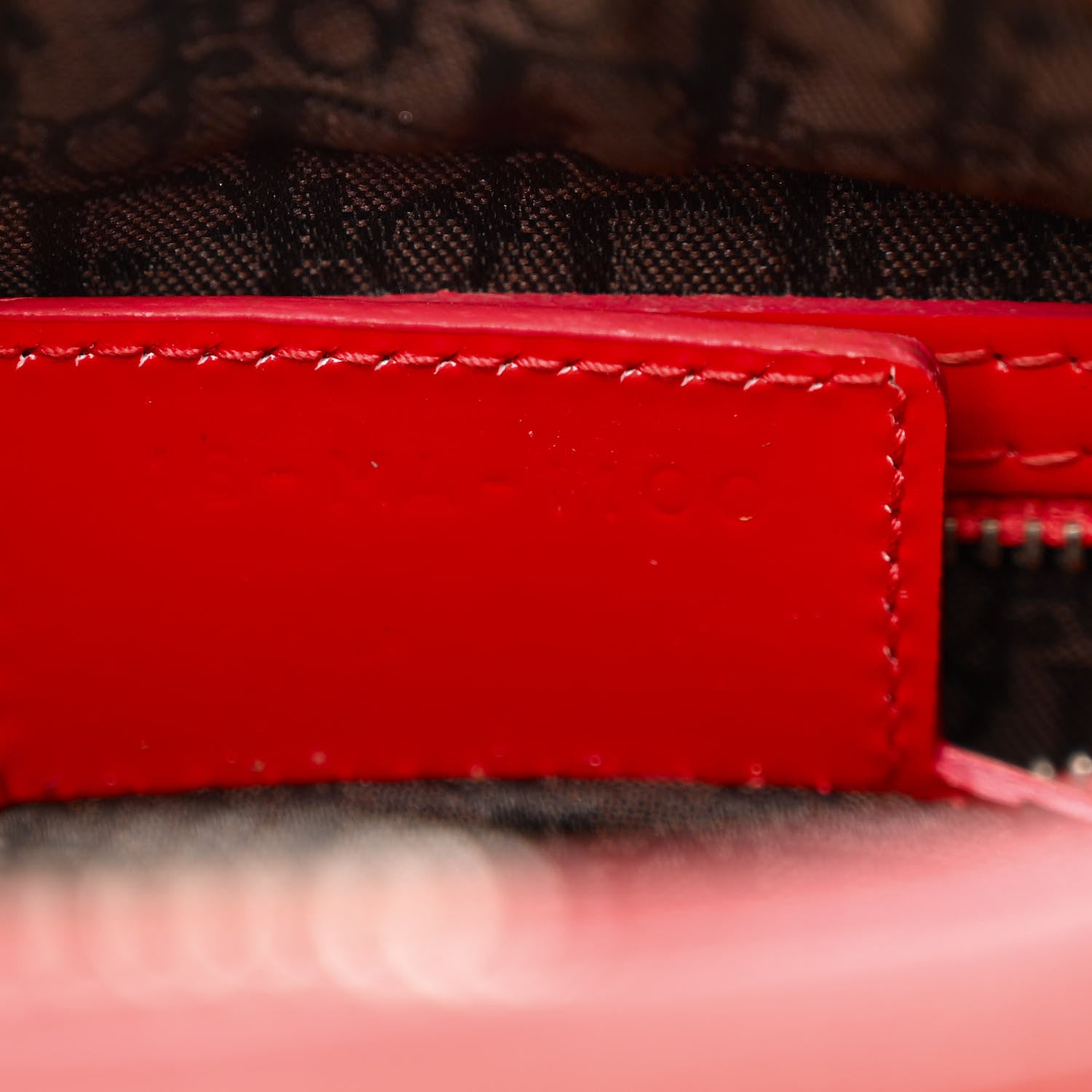 Christian Dior Patent Cannage Whipstitch Medium Lady Dior Red 7 of 14