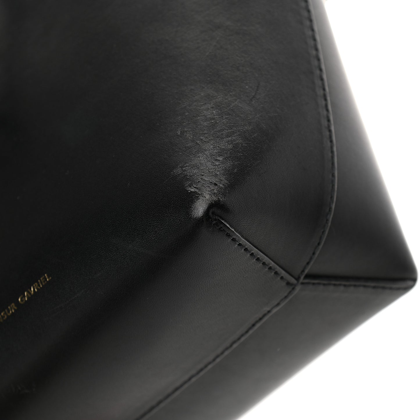 Calfskin Mini Mini Bucket Bag Black Flamma