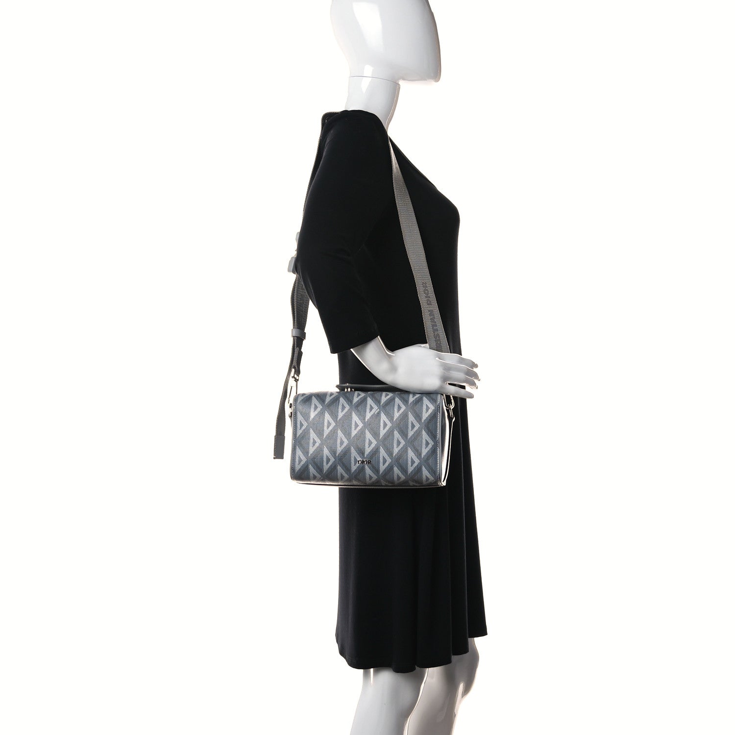 Christian Dior Coated Canvas CD Diamond Lingot 22 Bag Gray 2 of 10