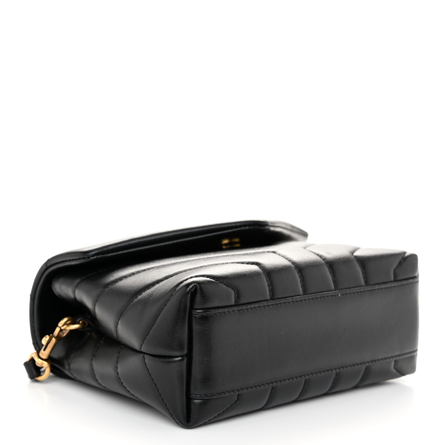 Saint Laurent Calfskin Y Quilted Monogram Toy Loulou Crossbody Bag Black 4 of 9