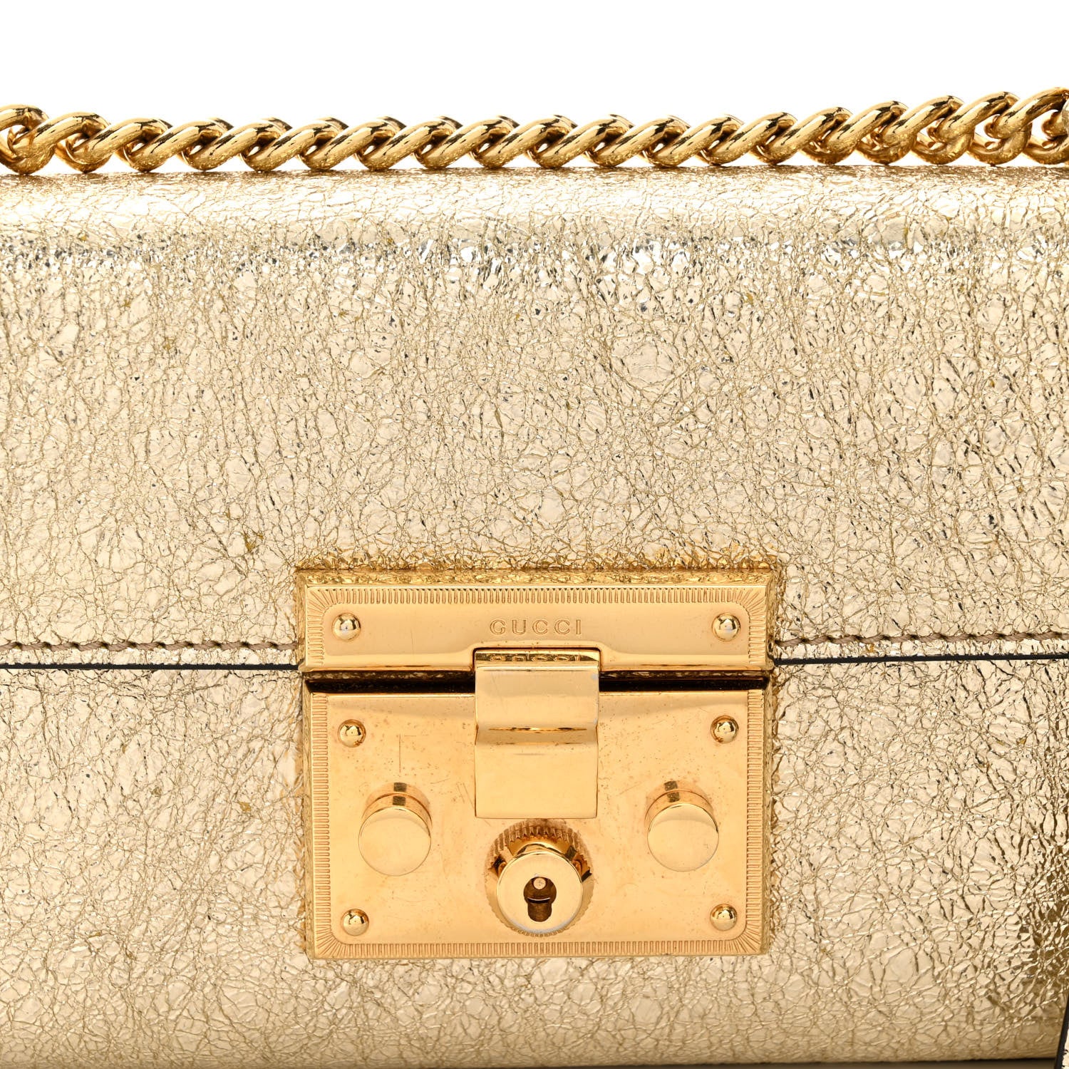 Gucci Galassia Small Padlock Shoulder Bag Platino 7 of 13